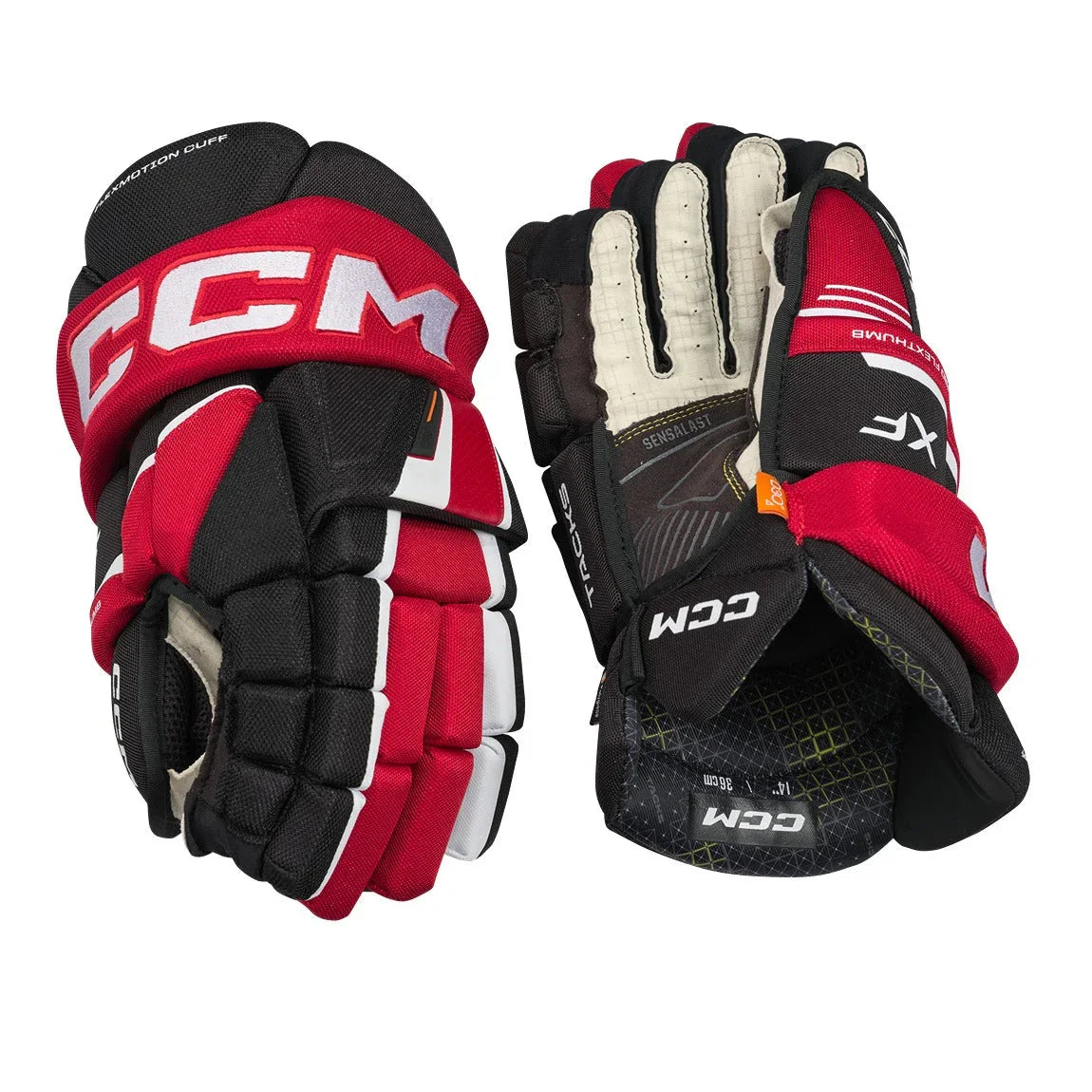 CCM Tacks XF Hockey Gloves for Junior Players - Lightweight Protective Ice Hockey Gloves for Youth - Perfect for Training, Games & Competitive Play