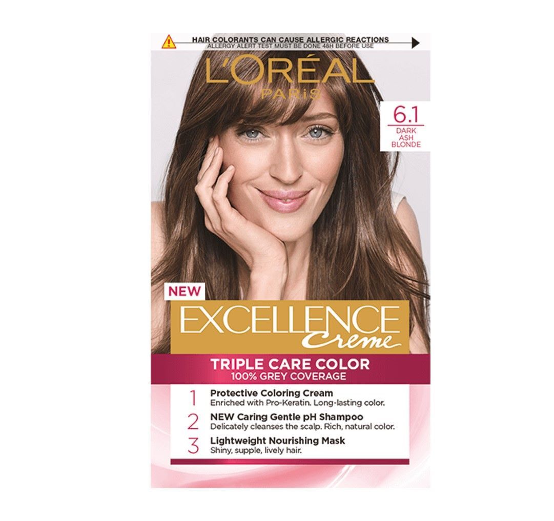 L'Oreal Paris Excellence Creme Hair Color 6 Dark Blonde - Permanent Hair Dye for Natural-Looking Blonde Highlights at Home | Salon-Quality Results for Women & Men
