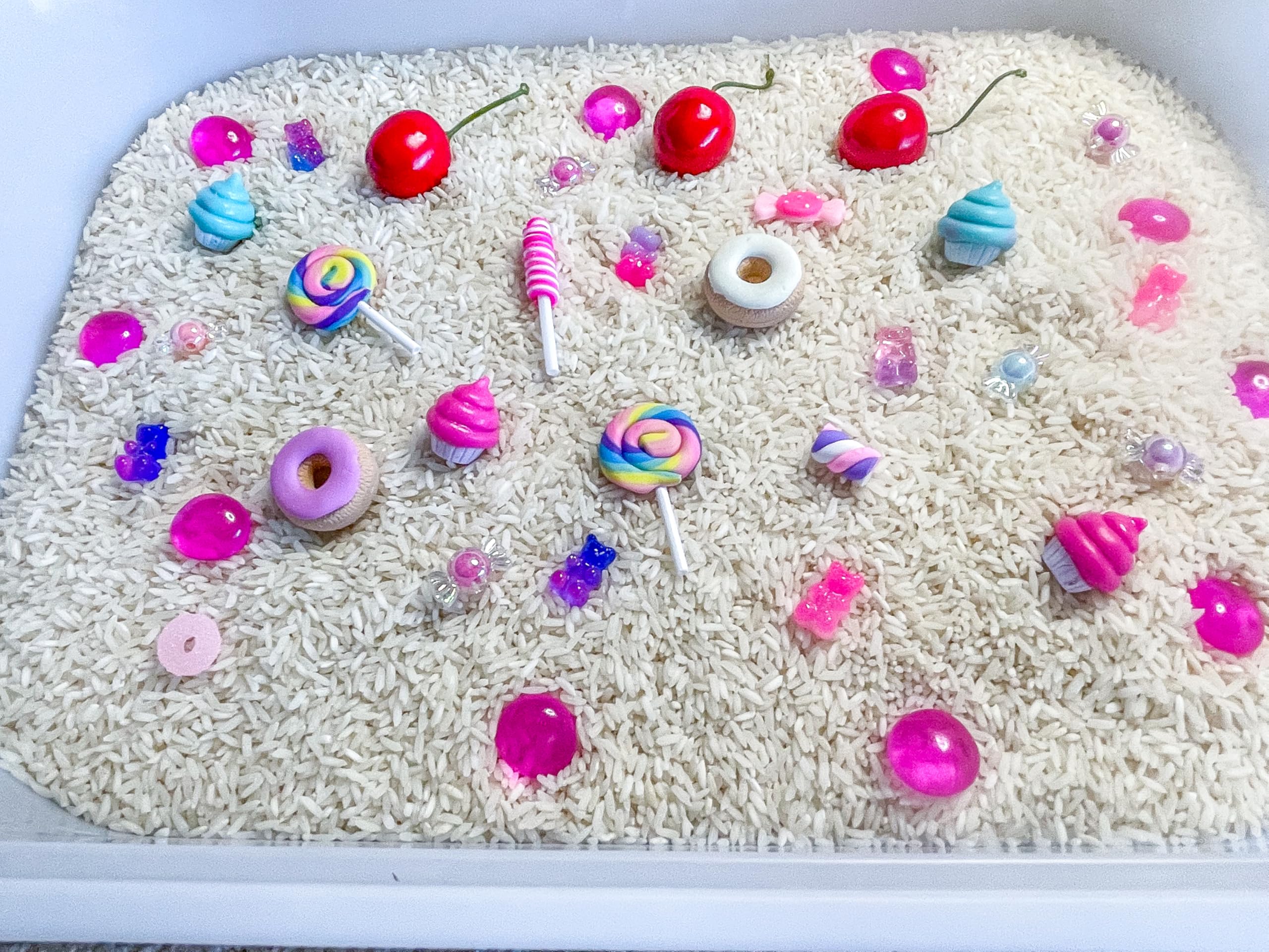 Kids Sensory Bin for Fine Motor Skills - Sweet Themed Sensory Play Kit for Toddlers & Preschoolers - Perfect for Learning, Playtime & Autism Therapy