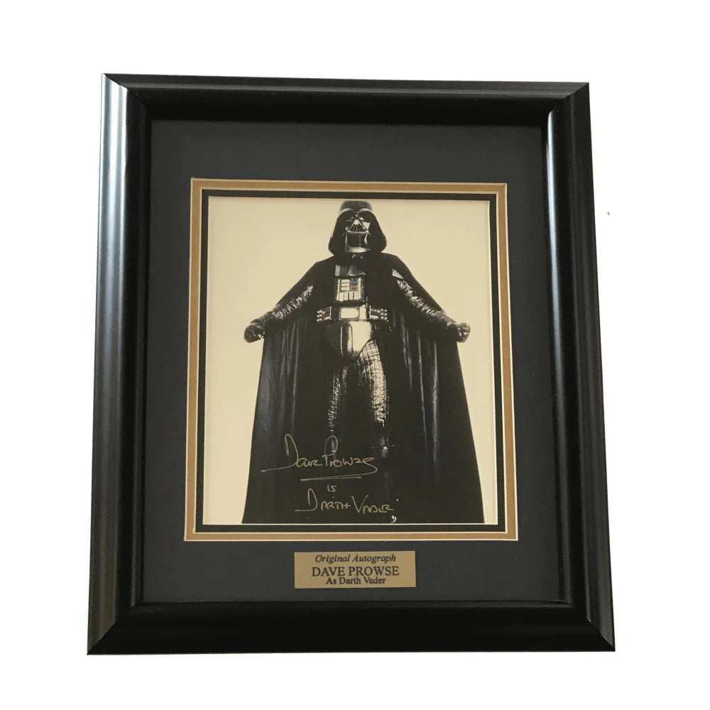David Prowse Signed 8x10 Photo Framed with JSA COA - Star Wars Darth Vader Autograph Collectible - Perfect for Movie Memorabilia Displays & Fan Collections