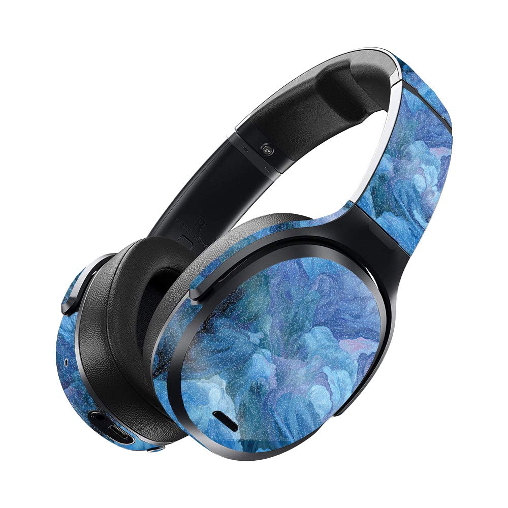 MightySkins Glossy Glitter Vinyl Wrap for Skullcandy Crusher ANC Headphones - Typhoon Design | Protective Scratch-Resistant Cover | Easy to Apply & Remove | Made in USA | Perfect for Travel, Gym & Daily Use