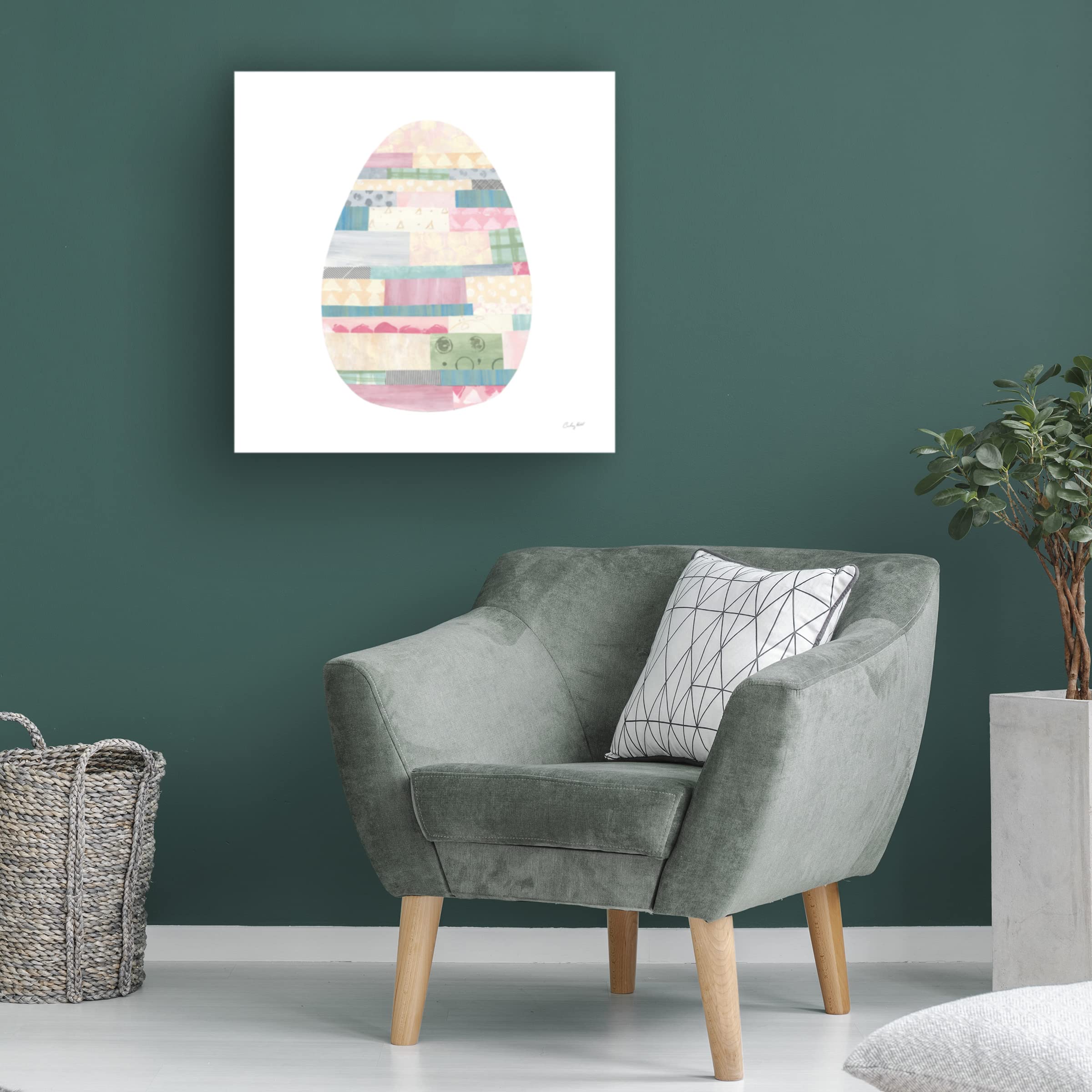 Courtney Prahl 'Spring into Easter III' Canvas Wall Art - Floral Easter Decor for Home, Living Room & Office - Perfect for Spring & Holiday Gifting