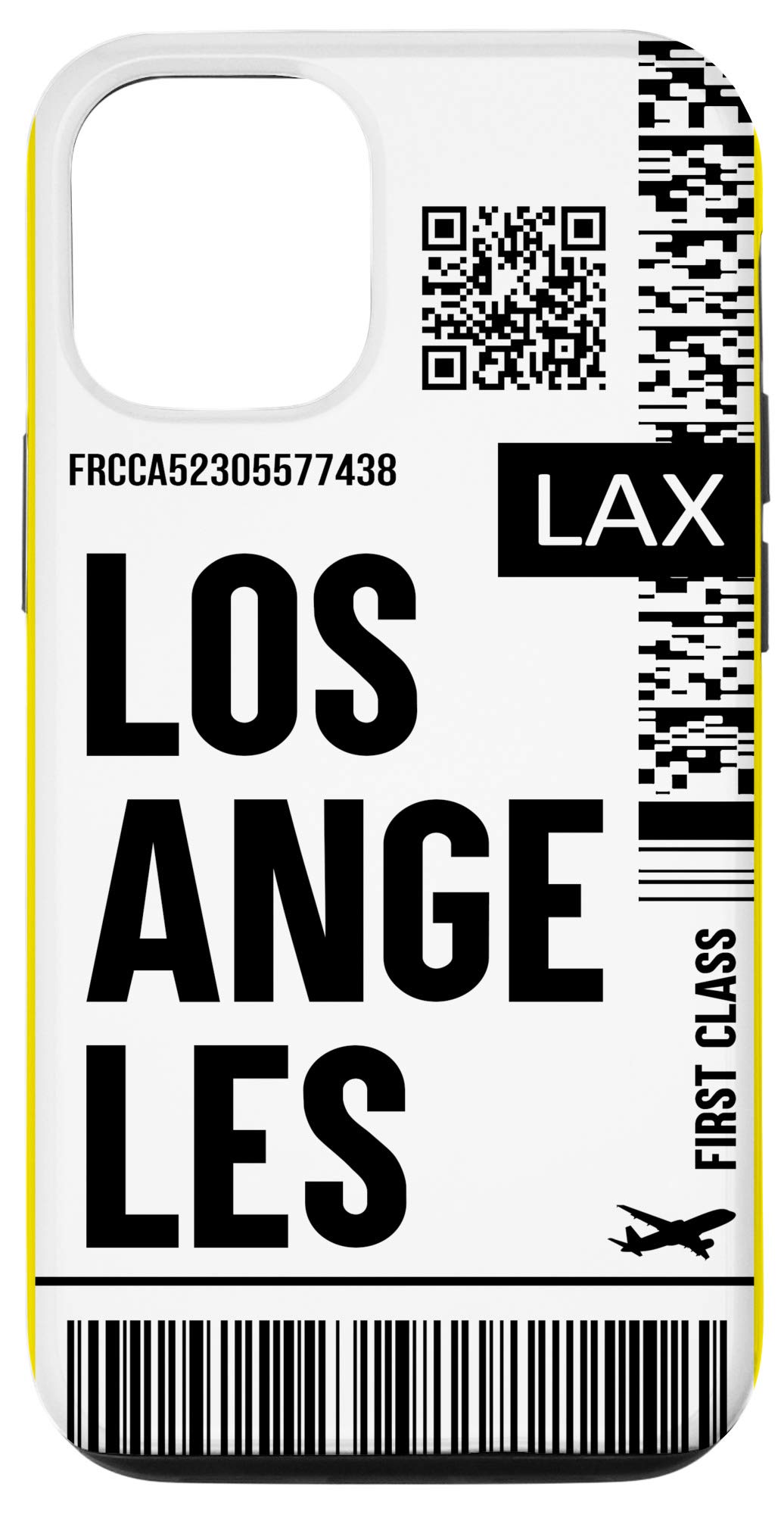 iPhone 12/12 Pro Clear Travel Case with Boarding Pass Design - Perfect for Airplane Trips & City Adventures in Los Angeles