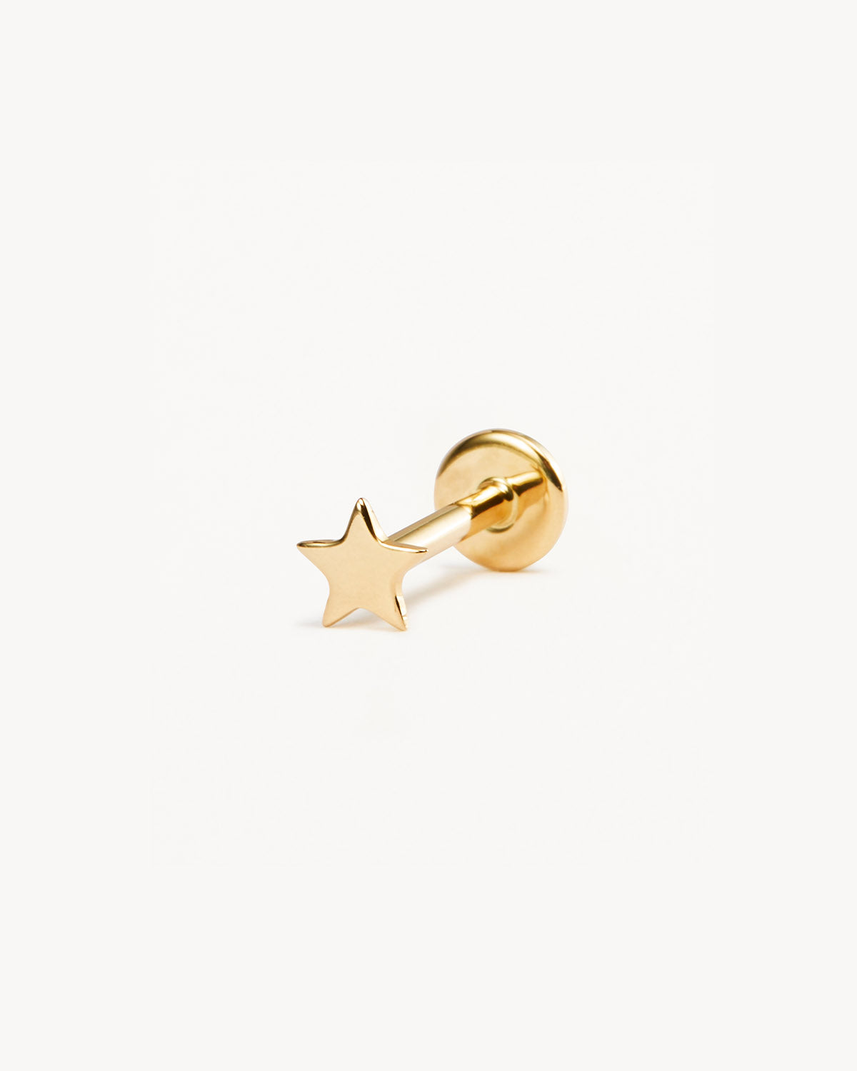 14K Solid Gold Stellar Cartilage Flatback Earrings for Women - Minimalist Cartilage Piercing Jewelry - Perfect for Helix, Tragus, and Conch Piercings - Hypoallergenic & Tarnish-Free