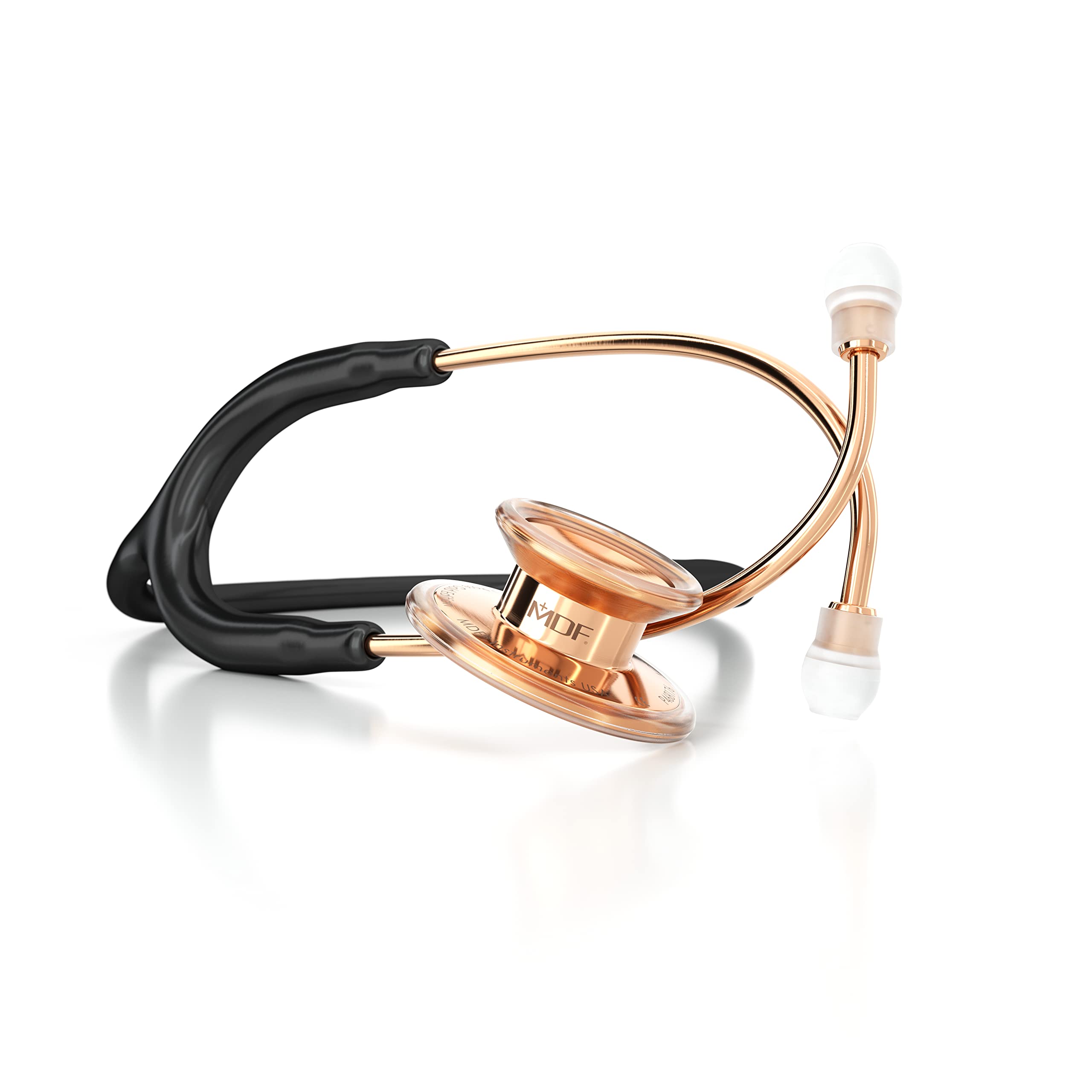 Premium MDF777RG11 RoseGold MD One Stainless Steel Stethoscope for Adults - Black Tube with RoseGold Chestpiece & Headset | Ideal for Doctors, Nurses, Medical Students & Healthcare Professionals