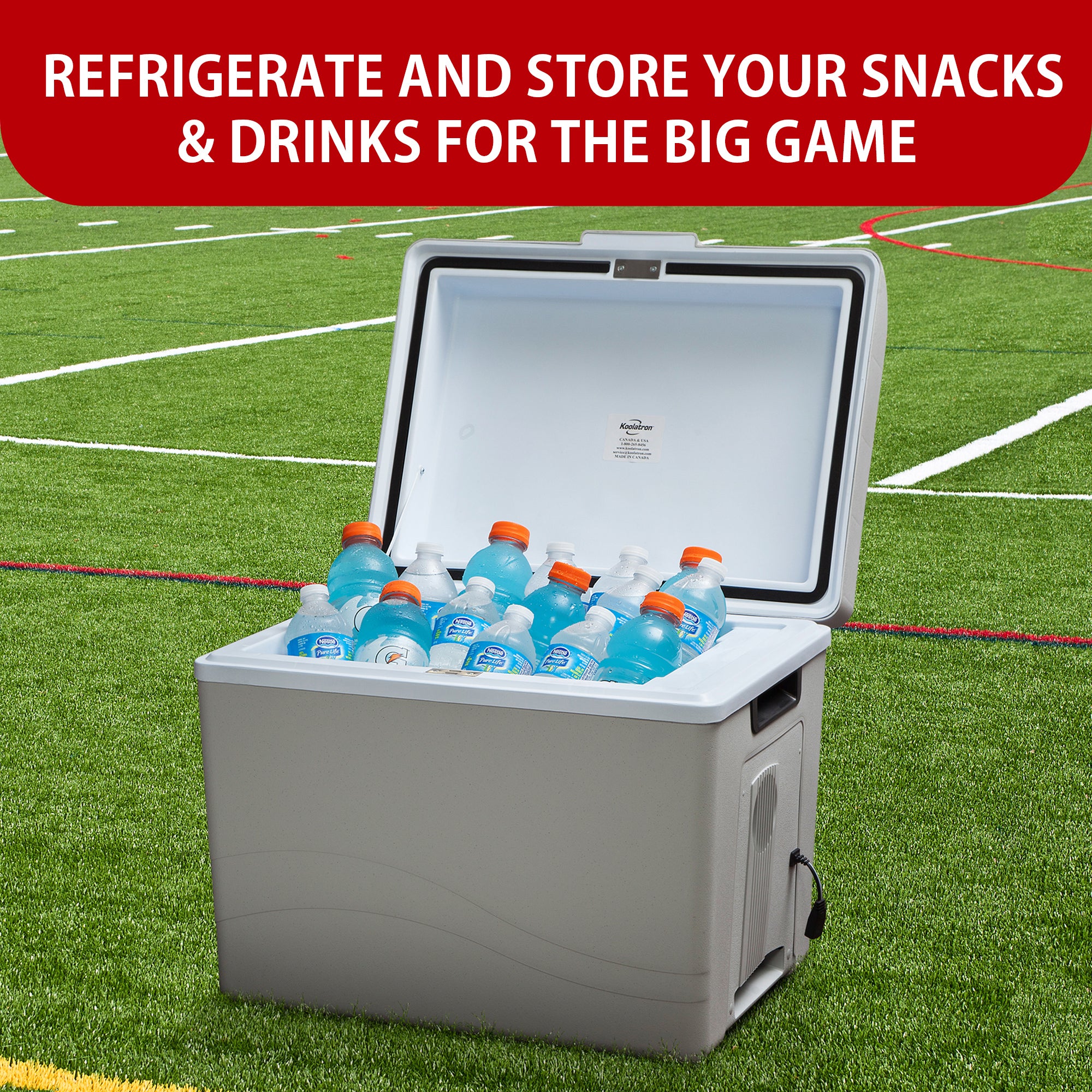 Koolatron 12V Electric Cooler and Warmer - 42L (45qt) Portable Thermoelectric Car Refrigerator - Dual Temperature Control - DC 12V Power - Ideal for Road Trips, Camping, RV & Truck Travel - Compact Iceless Fridge - Space Gray