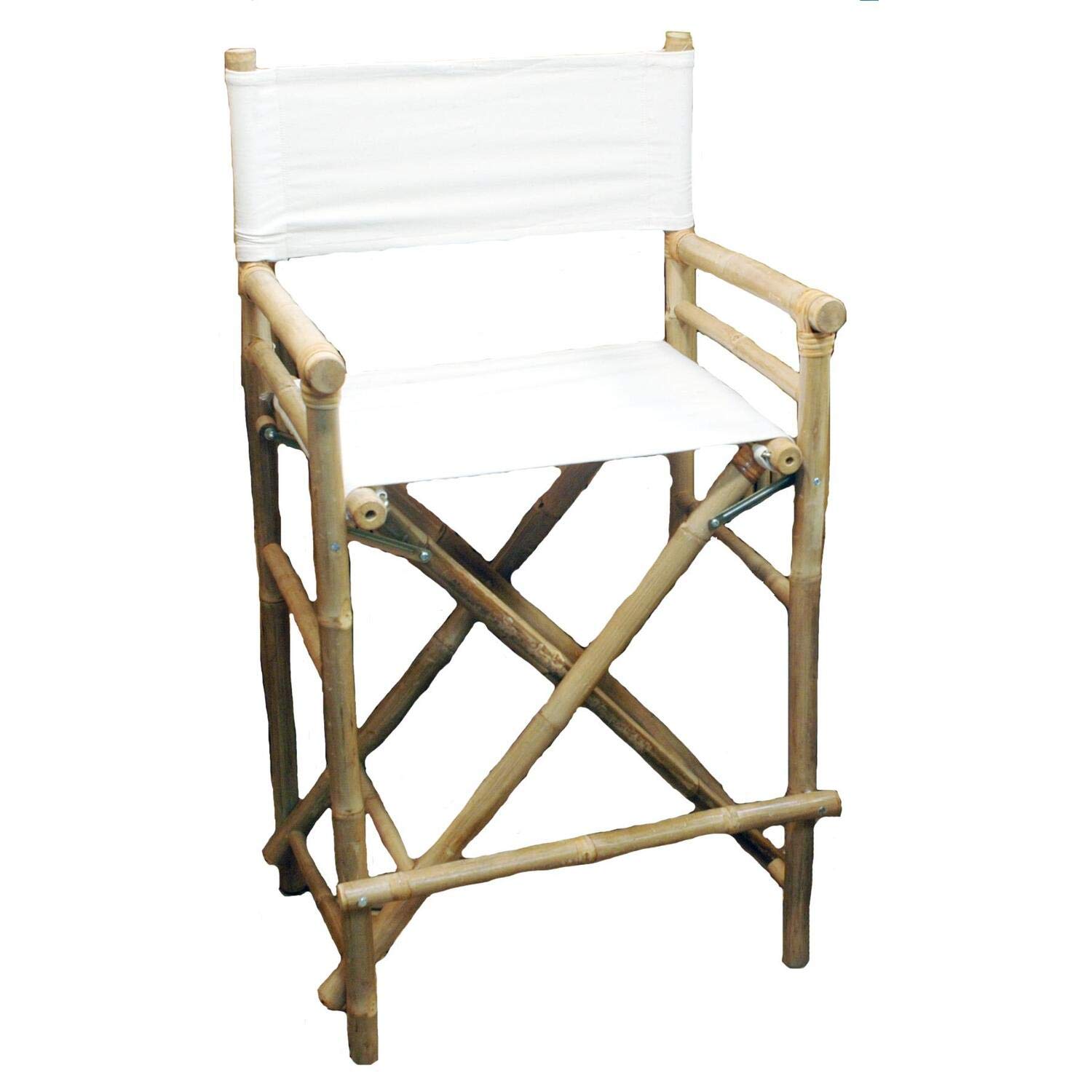 Premium Bamboo Director Chair - Set of 2 Natural Wooden Chairs for Patio, Beach, Camping & Outdoor Relaxation
