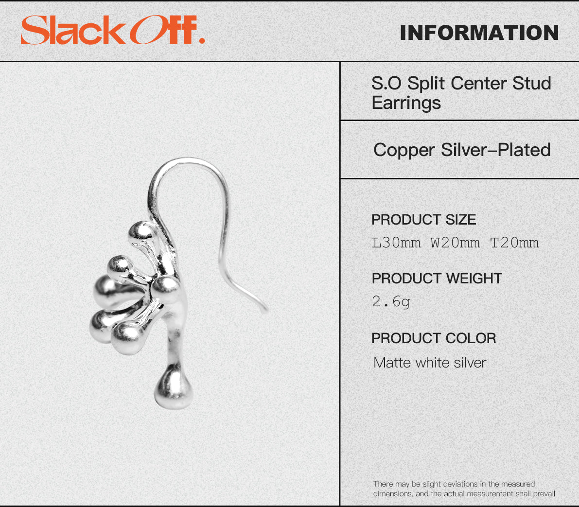 SlackOff Split Center Stud Earrings - Trendy Minimalist Jewelry for Women - Perfect for Everyday Wear, Office, and Casual Outings