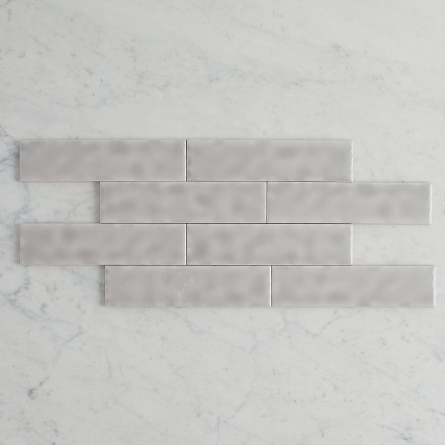 Premium Newport Gloss Mini Subway Grey Tile - 3x6 Inch Ceramic Wall Tile for Kitchen Backsplash, Bathroom & Shower - Waterproof & Easy to Clean