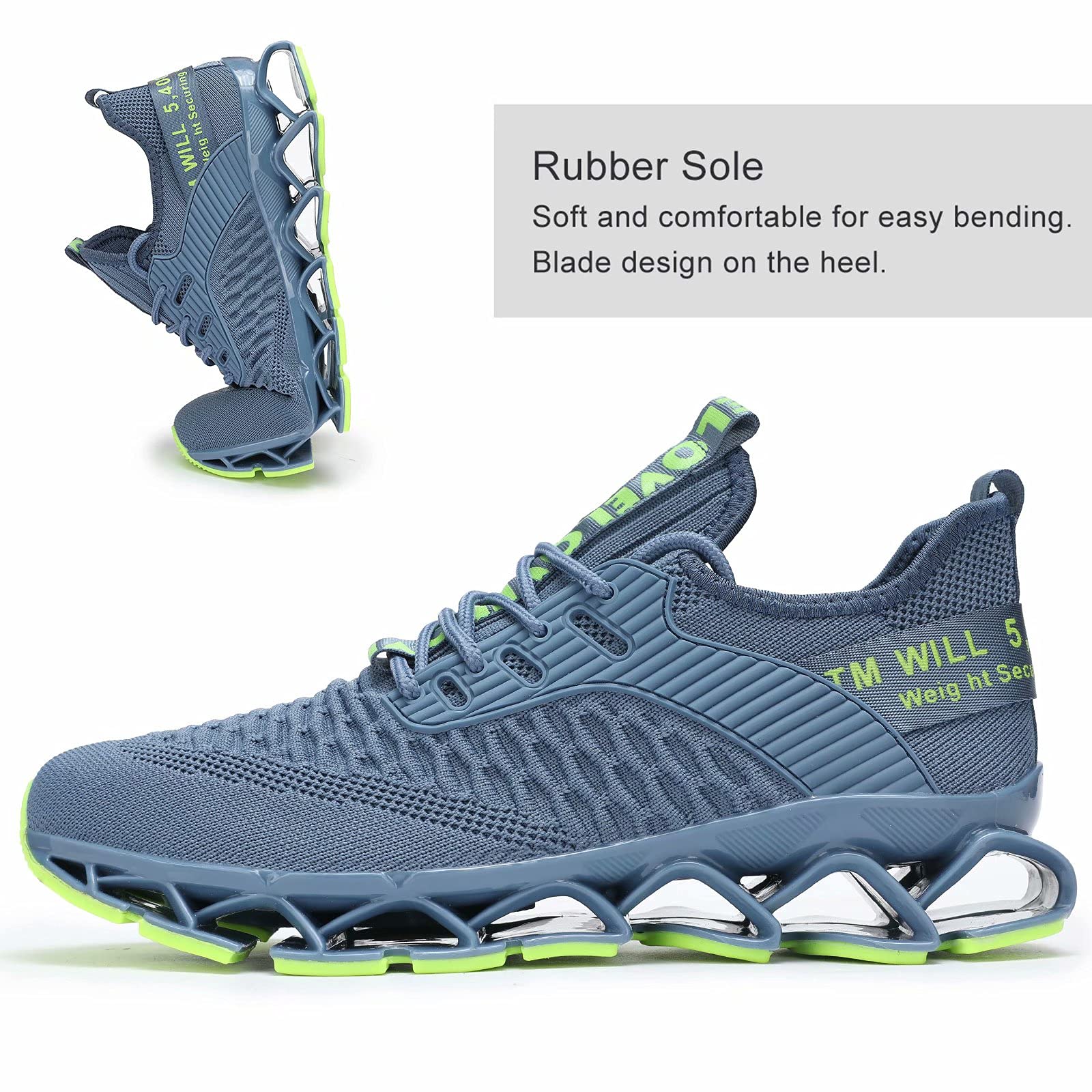 Vooncosir Men's Running Shoes - Breathable Mesh Sneakers with Non-Slip Blade Sole for Walking, Jogging & Gym Workouts | Lightweight Athletic Shoes for Casual Wear & Outdoor Activities
