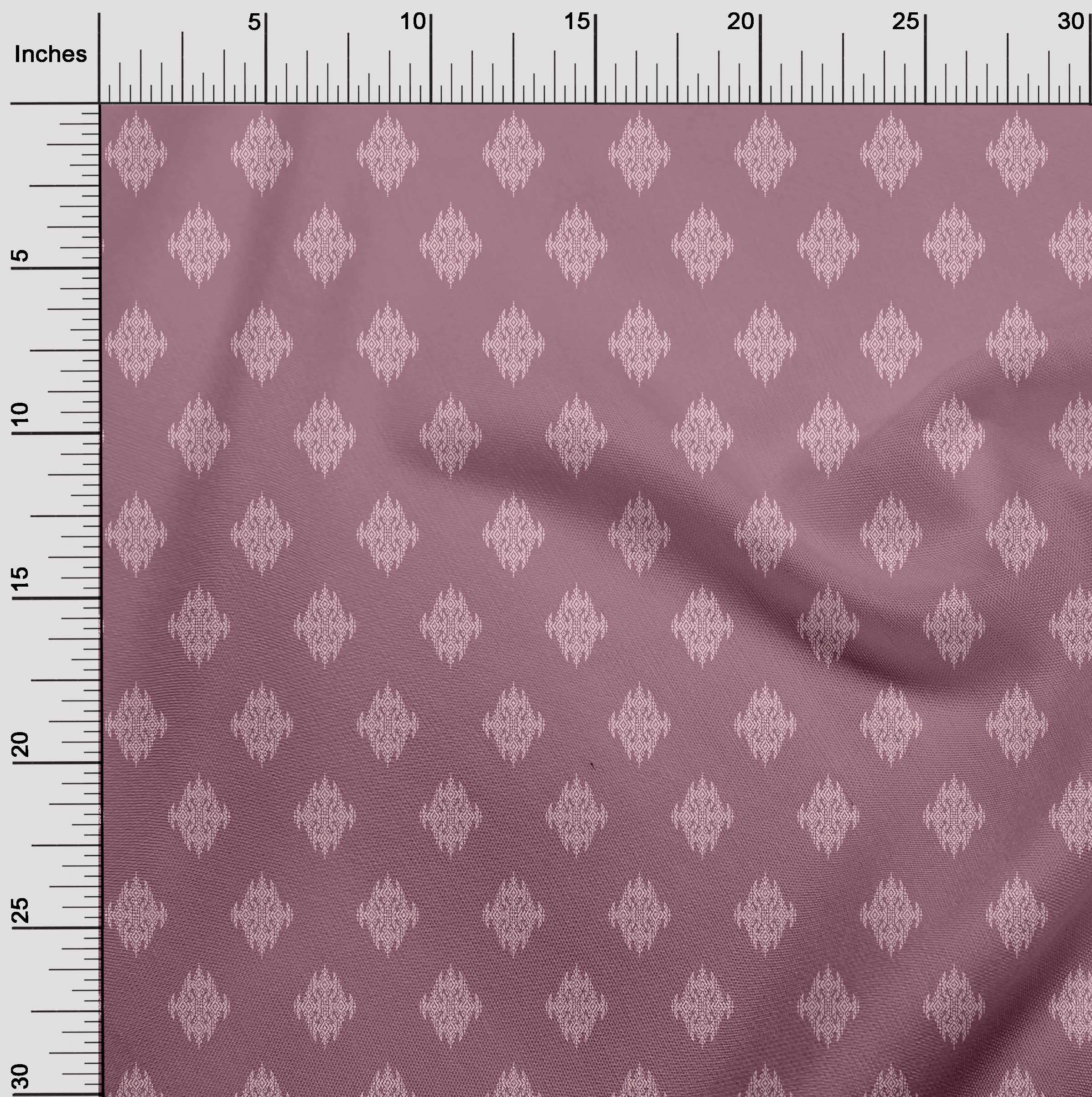 oneOone Viscose Chiffon Pink Geometric Print Fabric by The Yard - 42 Inch Wide Soft Flowy Dress Material for Summer Dresses, Blouses & DIY Fashion Projects