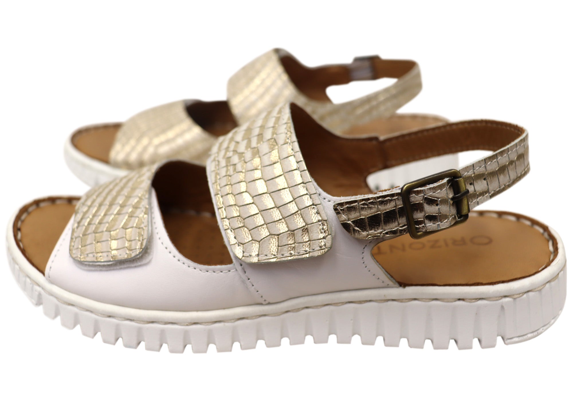 Orizonte Alvie Women's Comfortable Adjustable Leather Sandals - European Style for Walking, Travel & Casual Outfits