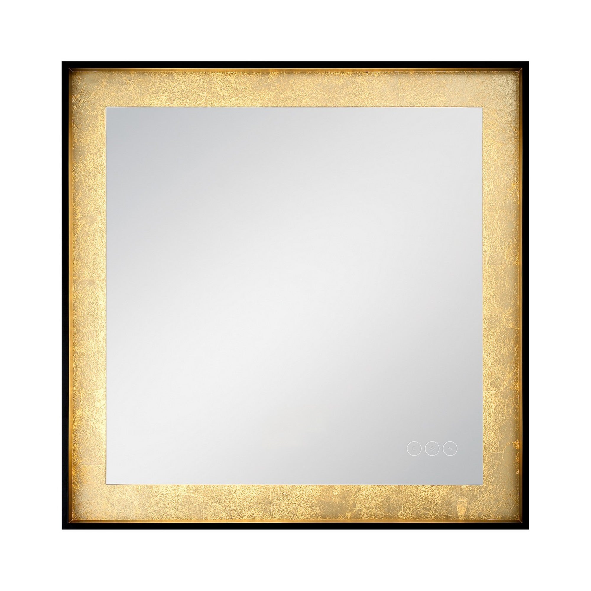 Anya 32 LED Vanity Mirror with Touch Control - Black & Gold Hollywood Style Makeup Mirror for Dressing Table, Bathroom, and Bedroom