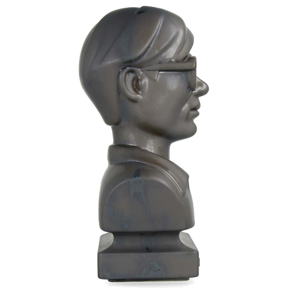Andy Warhol Ceramic Bust Statue - 1960s Retro ASH GOLD Art Decor | Pop Art Collectible for Home & Office Display