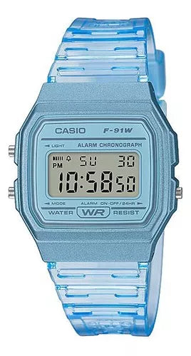 Casio F91WS-2D Digital Watch - Water Resistant, Alarm, Stopwatch & LED Light - Perfect for Sports, Outdoor Activities & Everyday Use