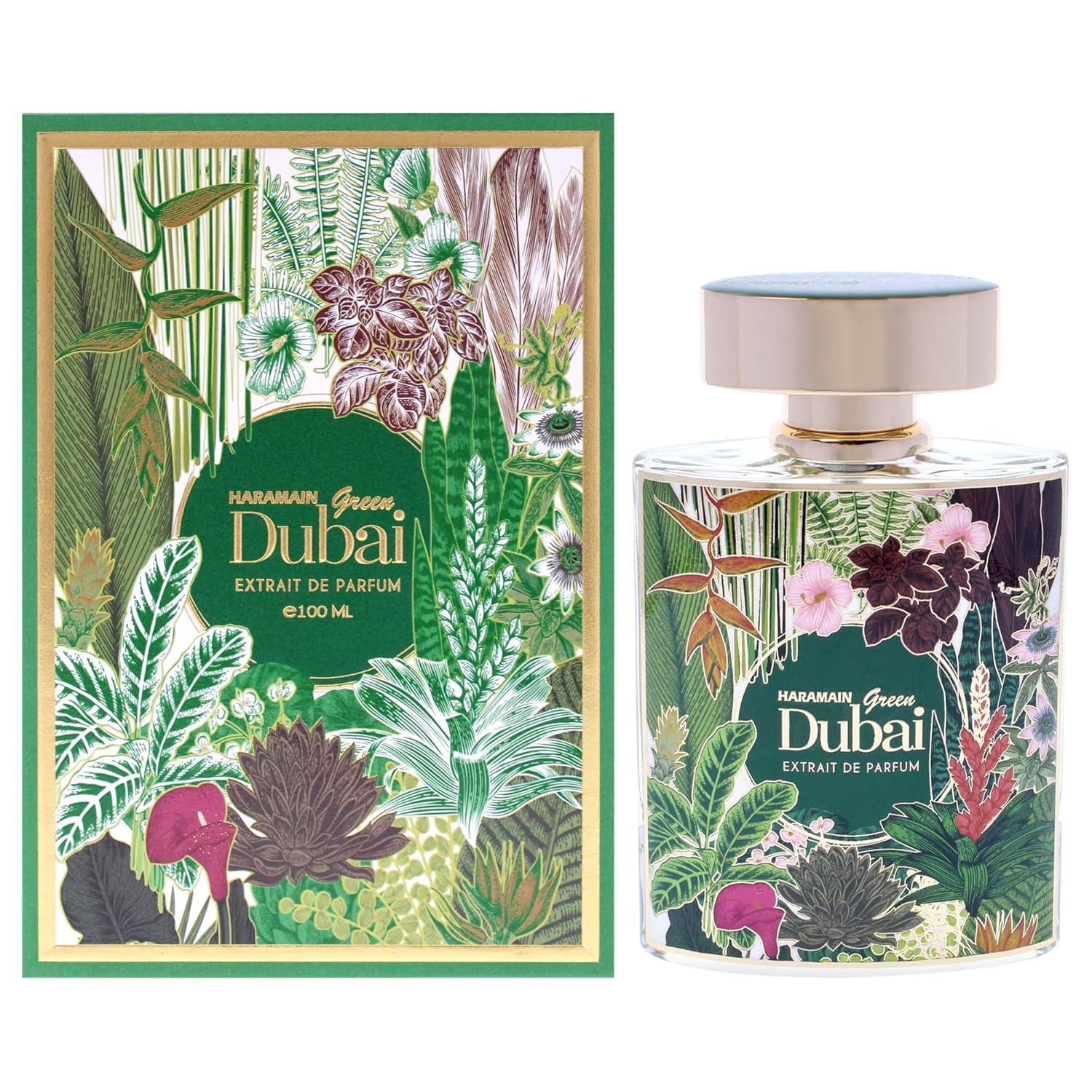 Al Haramain Green Dubai Unisex Perfume - Floral Woody Musk Eau de Parfum for Women & Men - Long Lasting Arabian Fragrance - 3.33 oz Extrait De Parfum Spray - Perfect for Date Nights, Special Occasions & Daily Wear