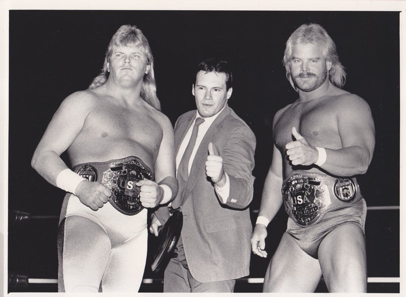 1987 NWA United States Tag Team Champions Midnight Express 7x9 Promo Photo - Vintage Wrestling Memorabilia for Collectors & Fans - Perfect for Display, Framing, and Wrestling Memorabilia Collections