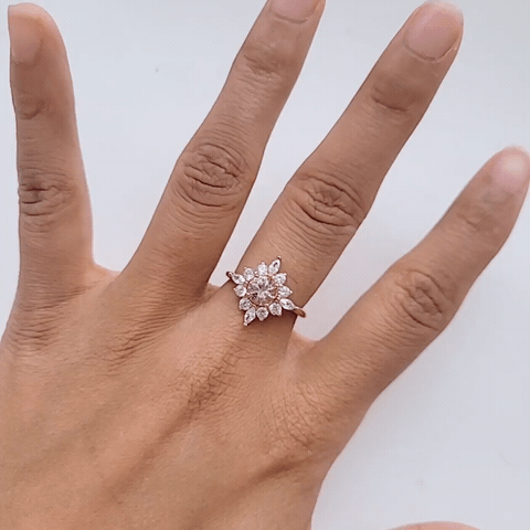 Anna Ring Blush - Elegant Rose Gold Plated Fashion Ring for Women | Perfect for Date Night, Parties & Everyday Wear