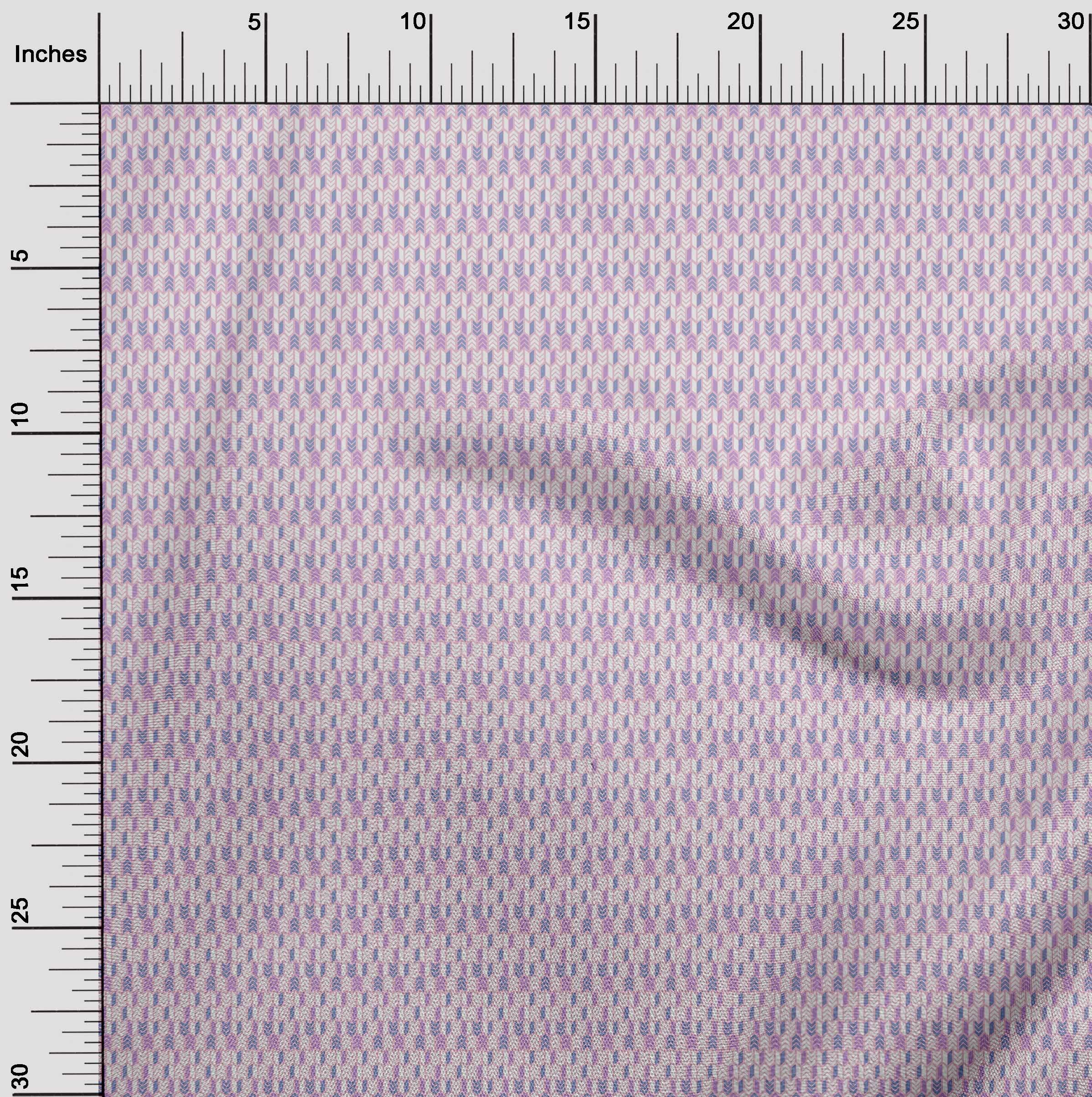 oneOone Polyester Spandex Fabric - Arrow & Parallelogram Geometric Print - 56 Inches Wide by the Yard | Perfect for Upholstery, DIY Crafts, and Fashion Design Projects