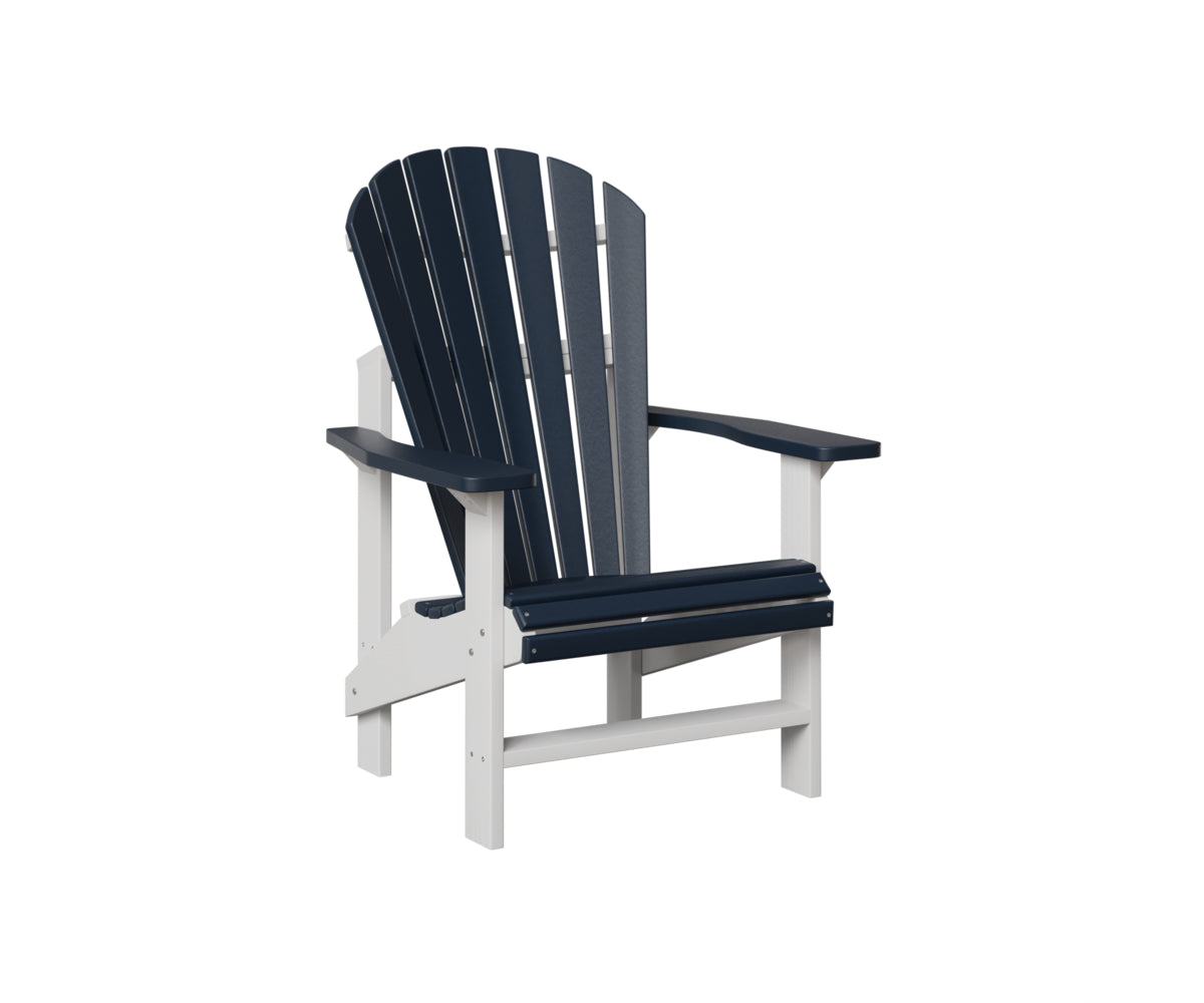 Comfortable Berlin Gardens Upright Adirondack Chair - Outdoor Patio Furniture for Relaxing in Garden, Backyard or Poolside