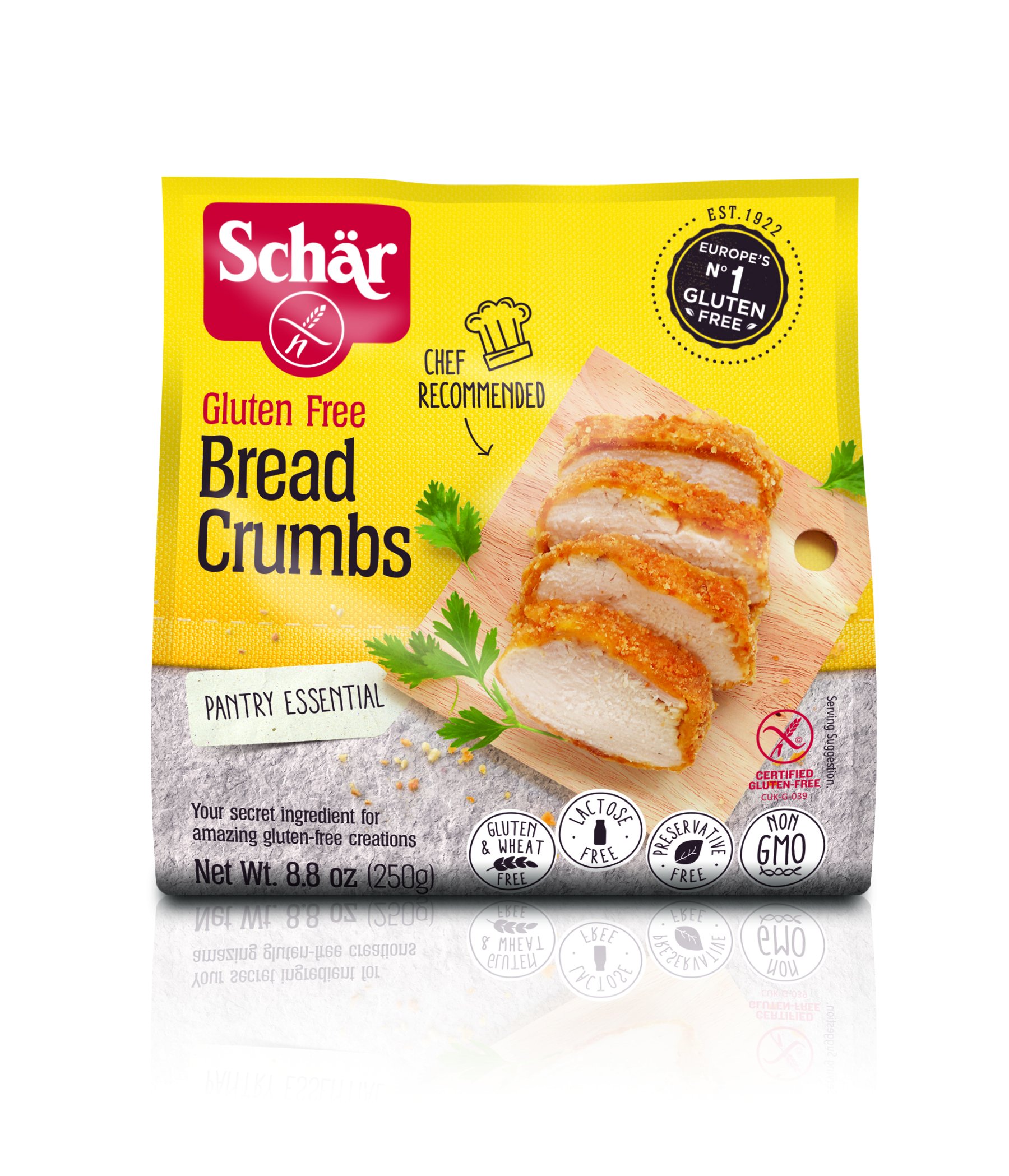 Schar Gluten Free Bread Crumbs - Non-GMO, Wheat & Lactose Free, No Preservatives - 8.8 oz (6 Pack) - Perfect for Coating, Baking & Cooking Gluten-Free Meals