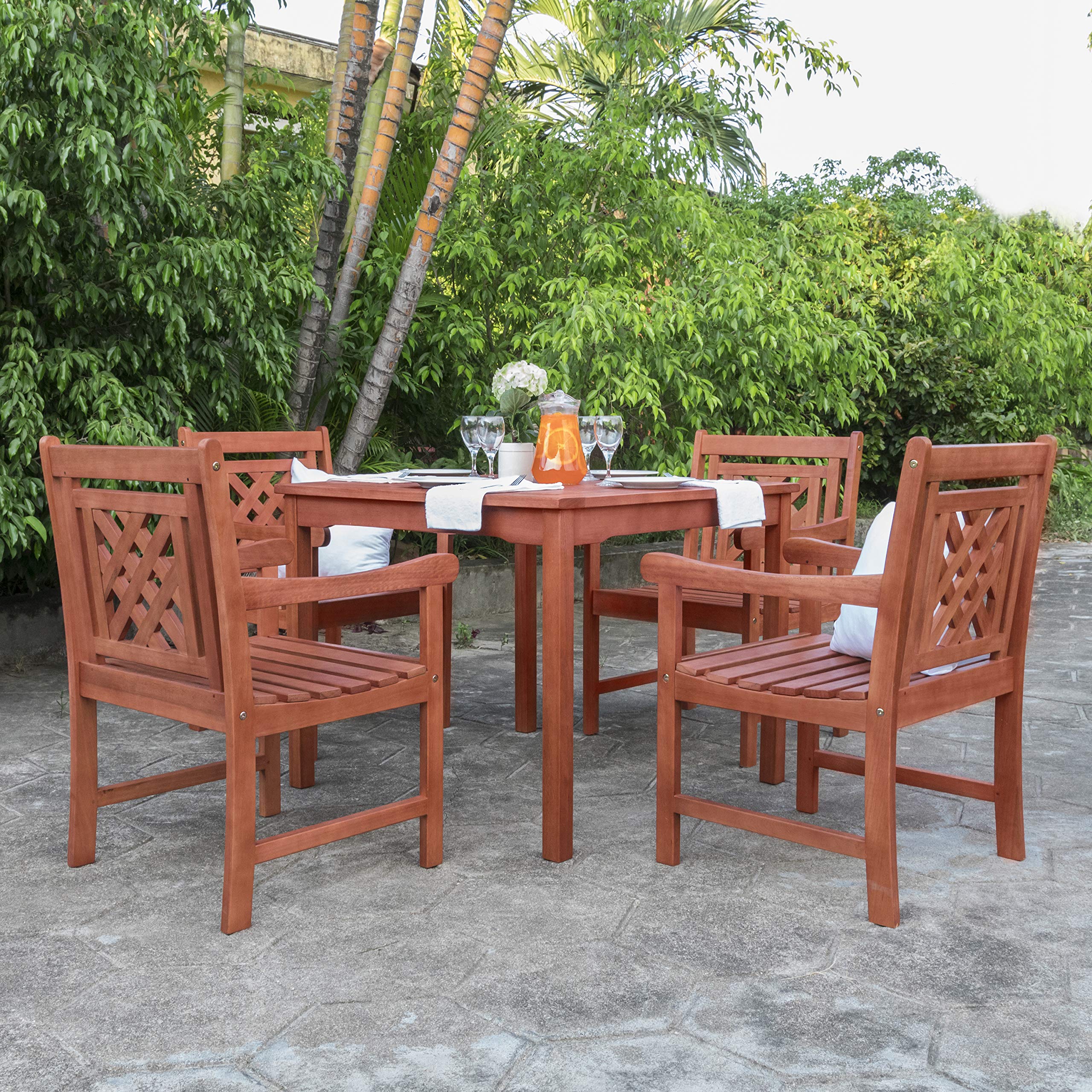 Malibu Outdoor Stacking Table - Durable Patio Furniture Set for Poolside, Garden & Backyard - Weather-Resistant Plastic Side Tables for Drinks & Decor
