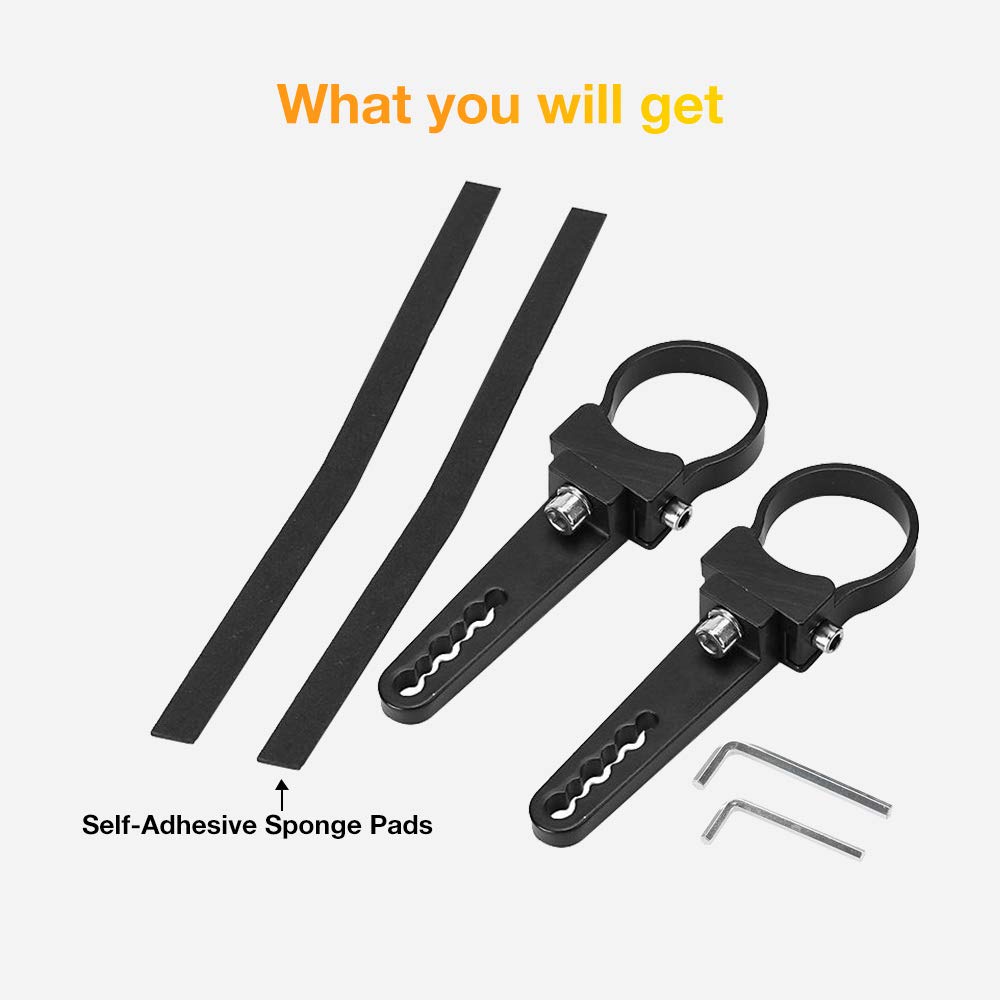 AUXMART 1.75 Inch Bullbar Nudge Bar Mounting Brackets - Heavy Duty Tube Clamp for LED Light Bar Installation - Perfect for Off-Road Trucks, Jeeps & 4x4 Vehicles