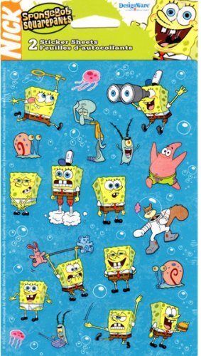 SpongeBob SquarePants Stickers - 50PCS Waterproof Vinyl Decals for Laptop, Phone, Car, Notebook | Cartoon Character Decals for Kids & Adults | Perfect for DIY Crafts, Scrapbooking, Gifts