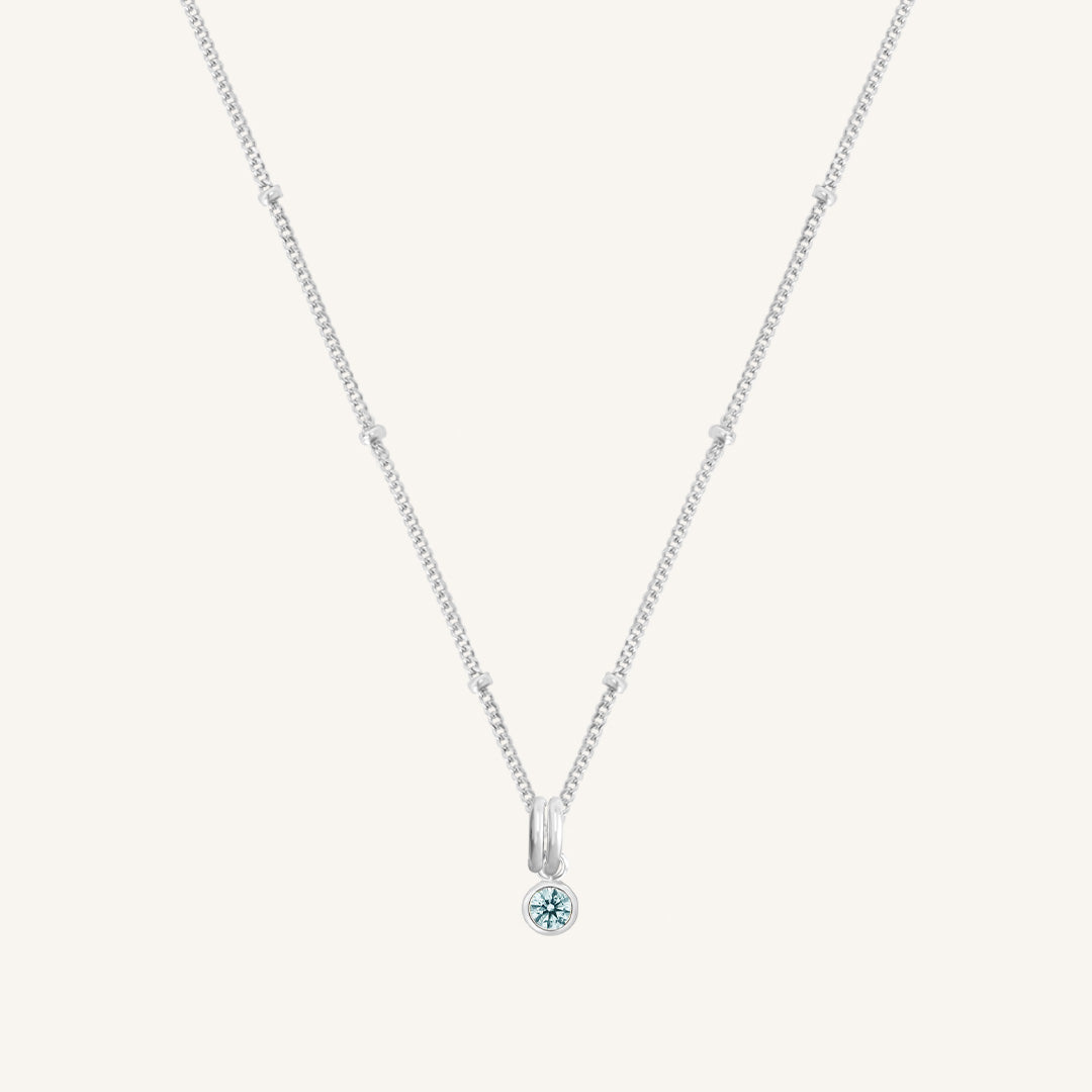 Birthstone Charm Necklace - Personalized Aura Jewelry for Women - Perfect Gift for Birthday, Anniversary & Mother's Day - Elegant Everyday Wear & Special Occasions
