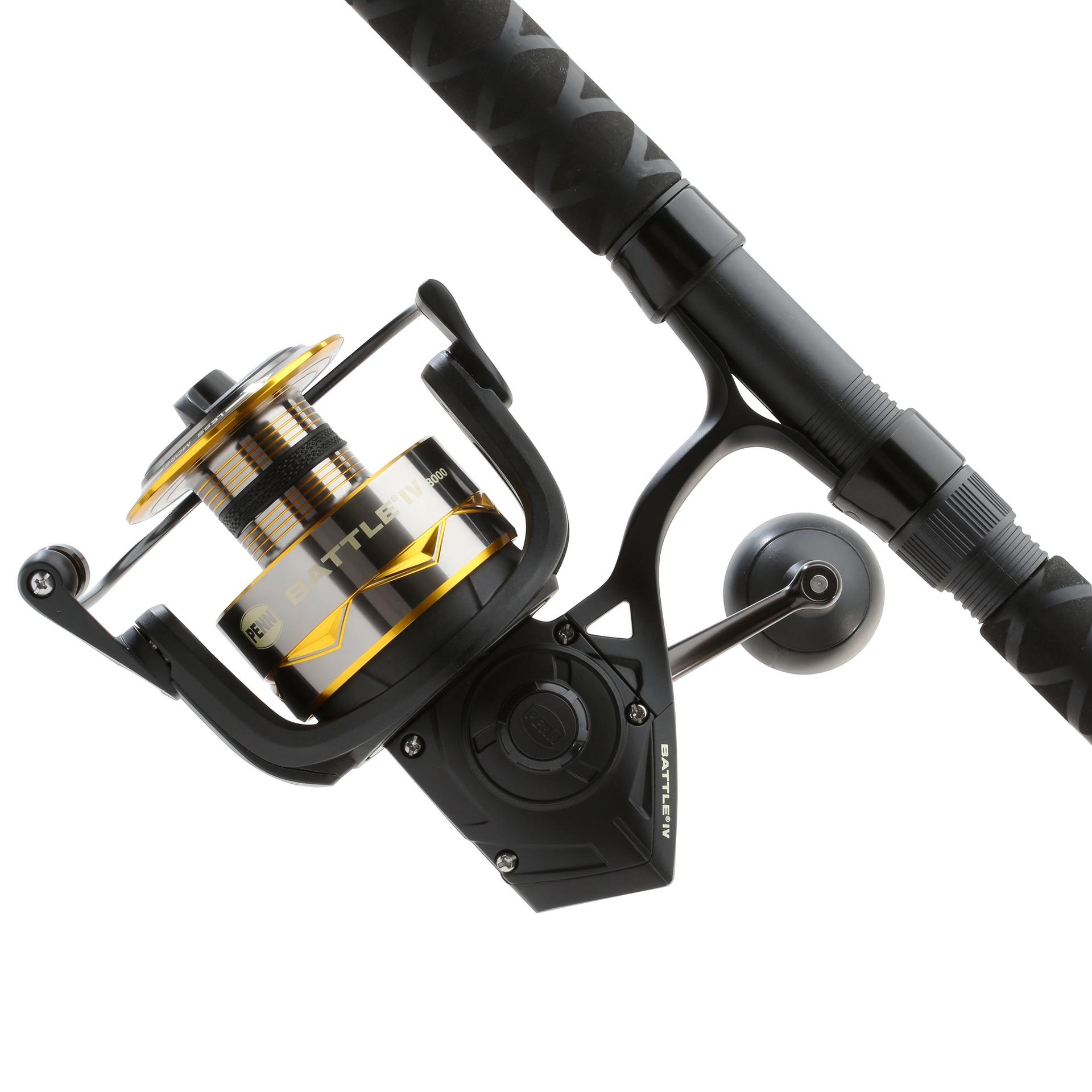 Battle IV Spinning Rod and Reel Combo - Premium Fishing Gear for Freshwater & Saltwater Anglers - Perfect for Bass, Trout, and Walleye Fishing