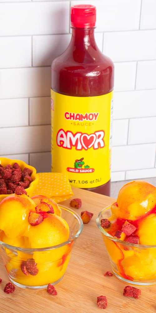 Spicy Amor Chamoy Sauce - Bittersweet Flavor for Fruits, Snacks & Drinks