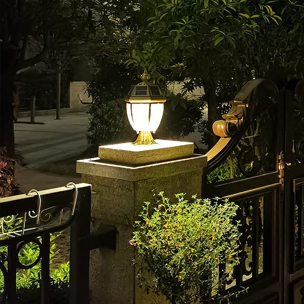 Solar Powered Outdoor Post Light - Waterproof LED Fence Post Cap Lights for Garden, Yard & Pathway | Durable Pillar Lights for Wooden Posts, Driveway & Landscape Lighting at Night