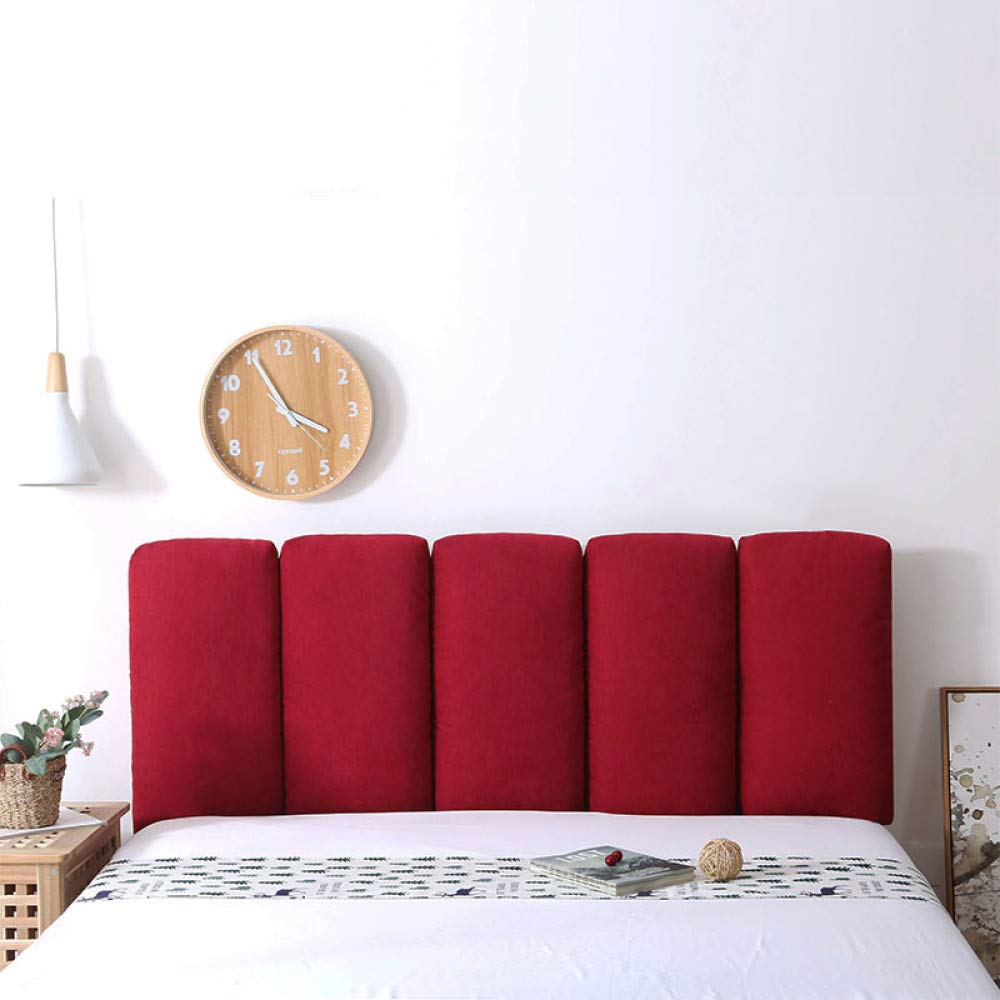 RUYII Flannel Backrest Pillow - Removable & Washable Decorative Bedside Cushion (100×60cm, Red) - Perfect for Reading in Bed, Sofa Lounging & Home Decor