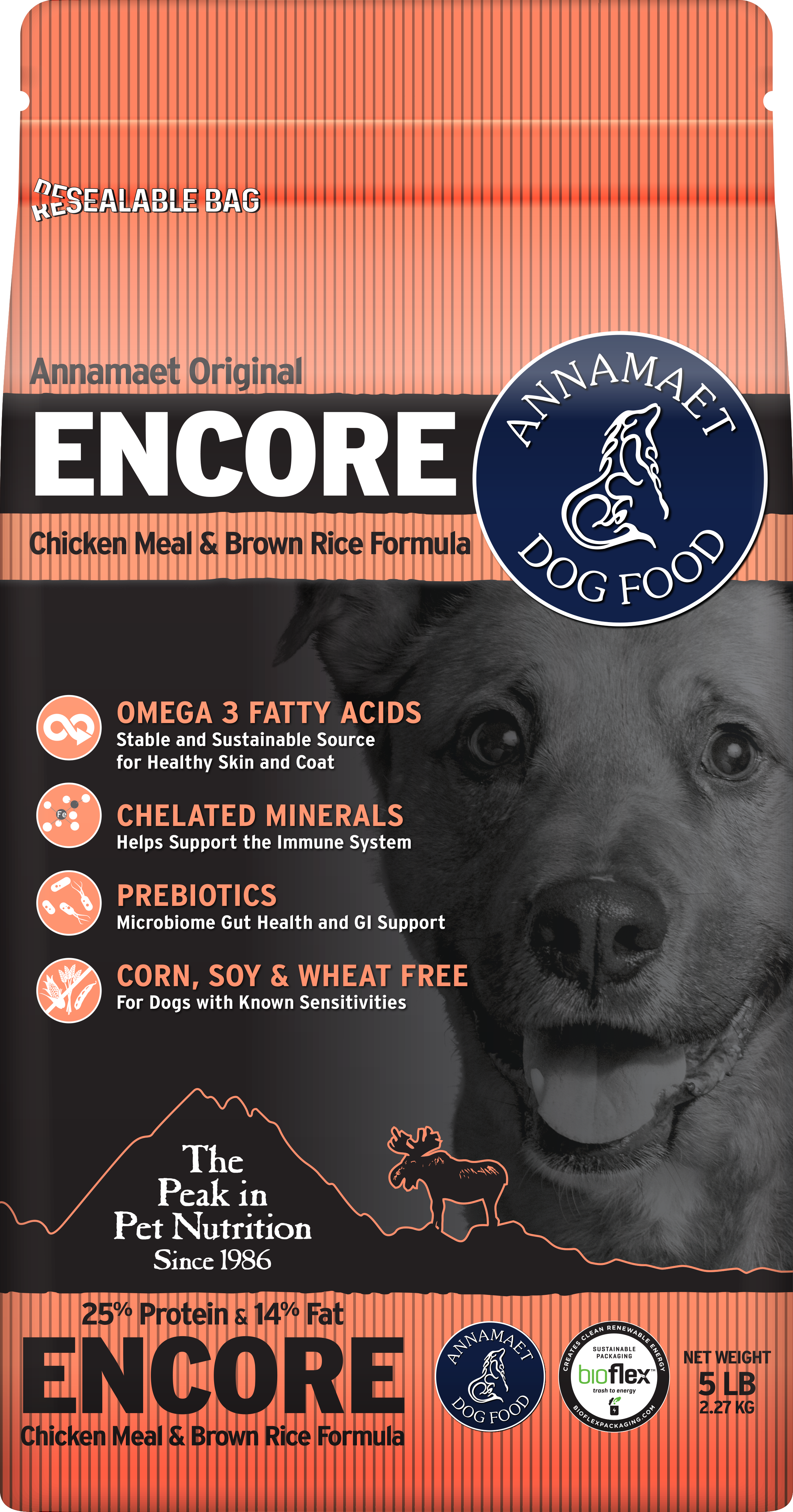 Annamaet Original Grains Dry Dog Food for Medium & Large Breeds - High Protein Grain-Inclusive Kibble for Adult Dogs | Perfect for Active Pets & Daily Nutrition