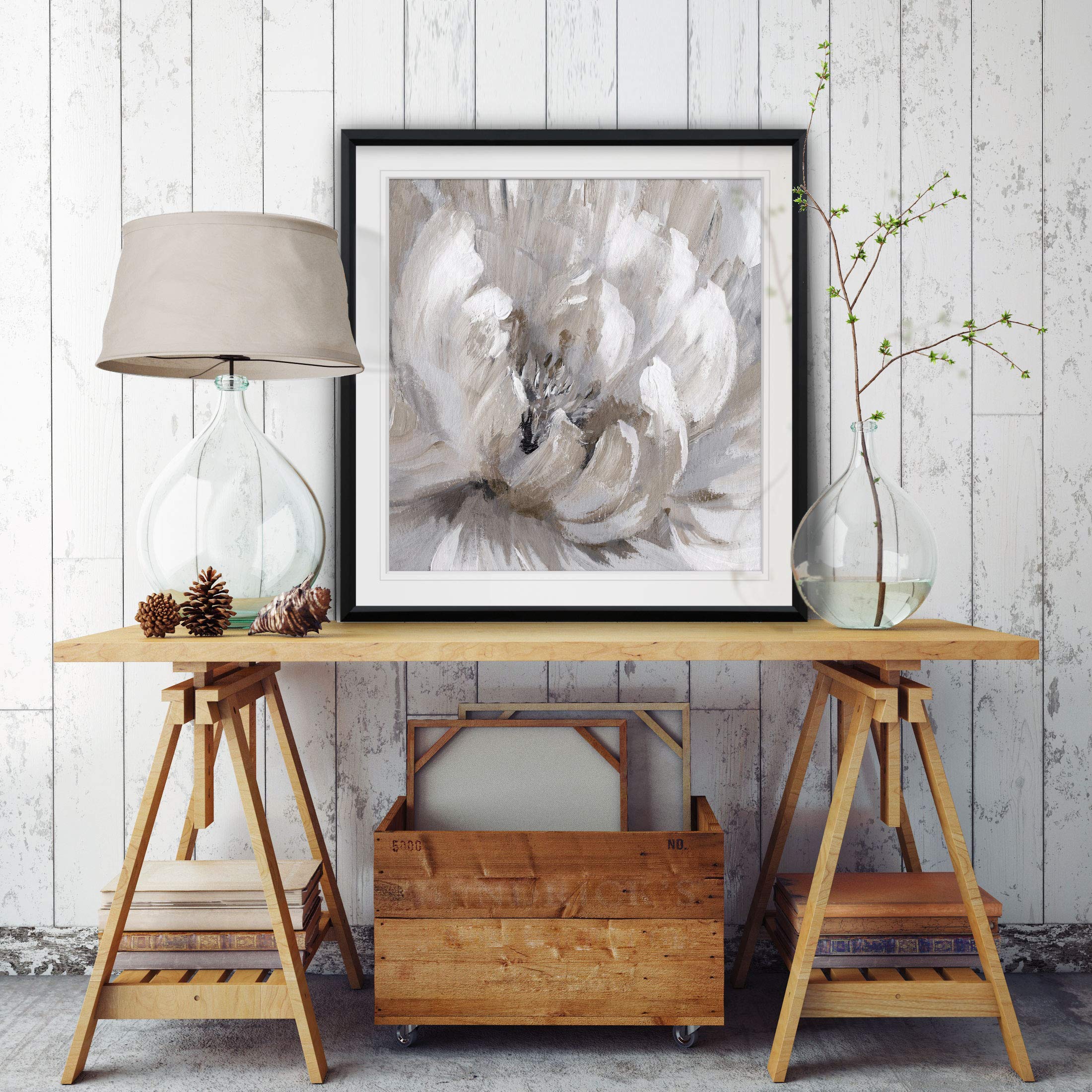 Wexford Home Burst of Spring II Framed Giclee Print - 28x28 Inch Contemporary Landscape Wall Art by Nan Flower Pictures - Perfect for Living Room, Bedroom & Office Decor
