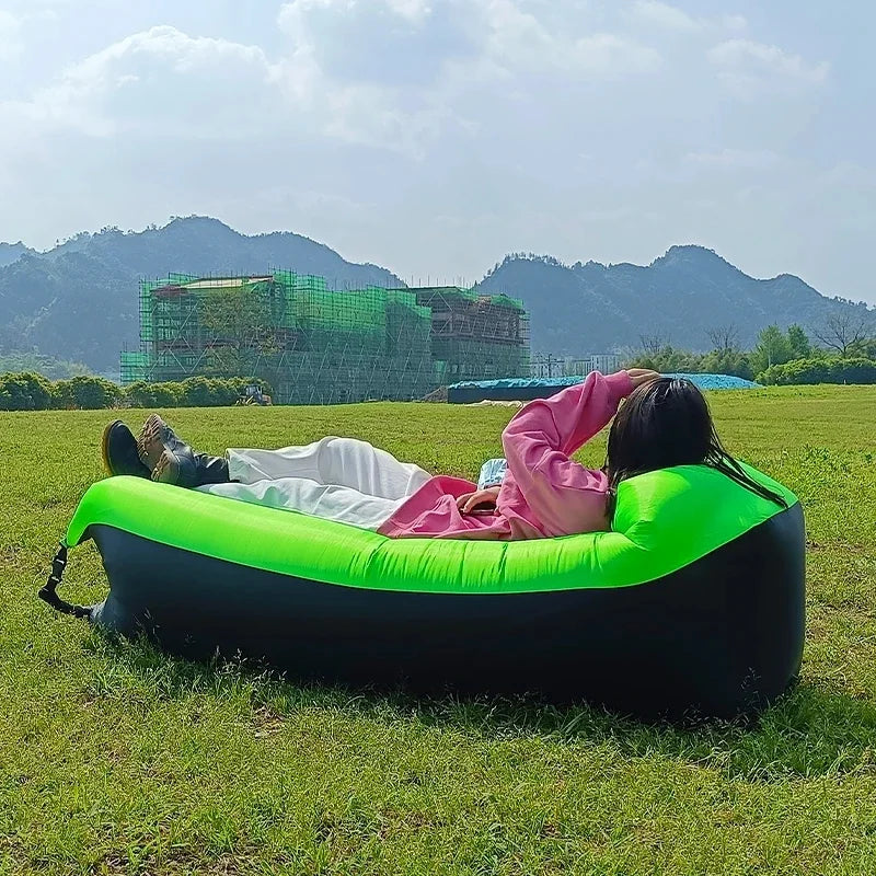 Inflatable Lounger Air Sofa Chair - Portable Outdoor Couch for Camping, Beach, Picnics & Travel | Lightweight & Compact for Easy Carry | Perfect for Relaxing in Backyard, Park or Poolside