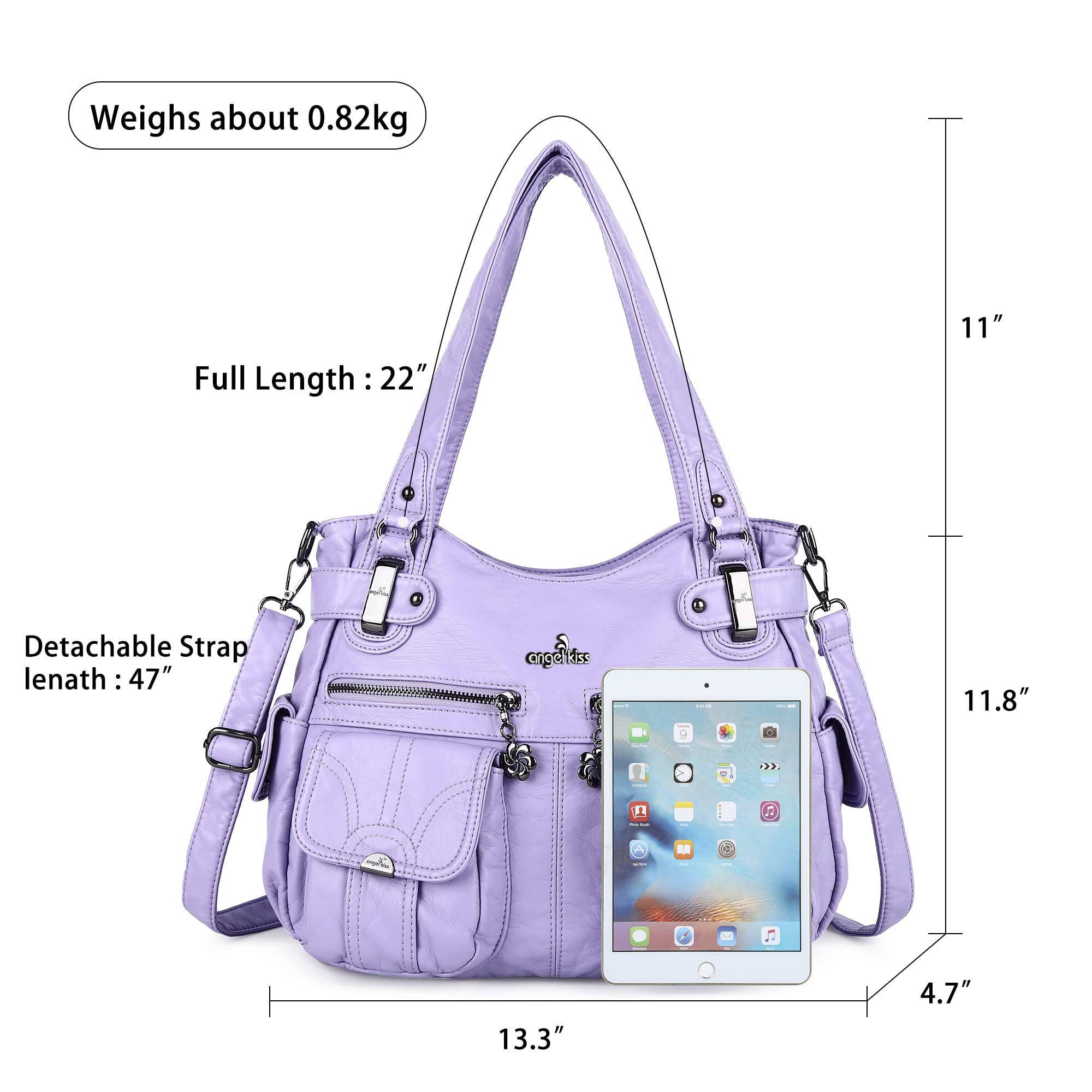Stylish Women's Leather Tote & Shoulder Bags - Fashionable Washed Leather Handbags for Work, Travel & Everyday Use