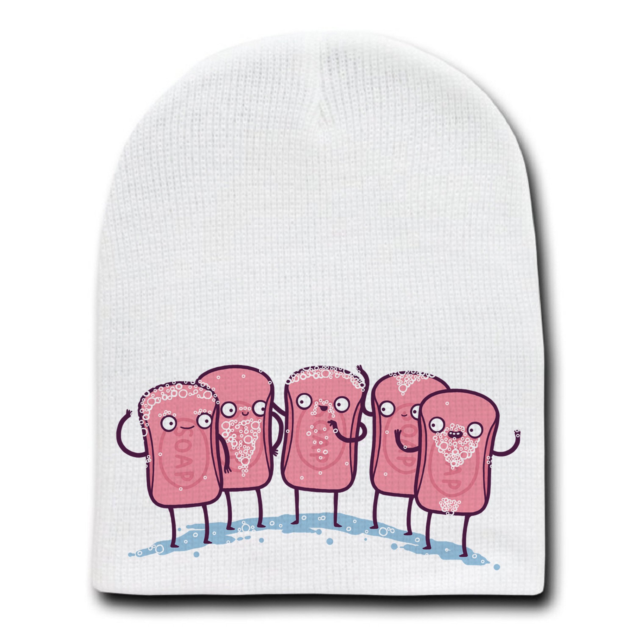 Funny Bubble Hair Soap Bars - White Skull Cap Beanie Hat for Men & Women | Perfect for Gag Gifts, Costume Parties, and Humorous Hair Wash Moments