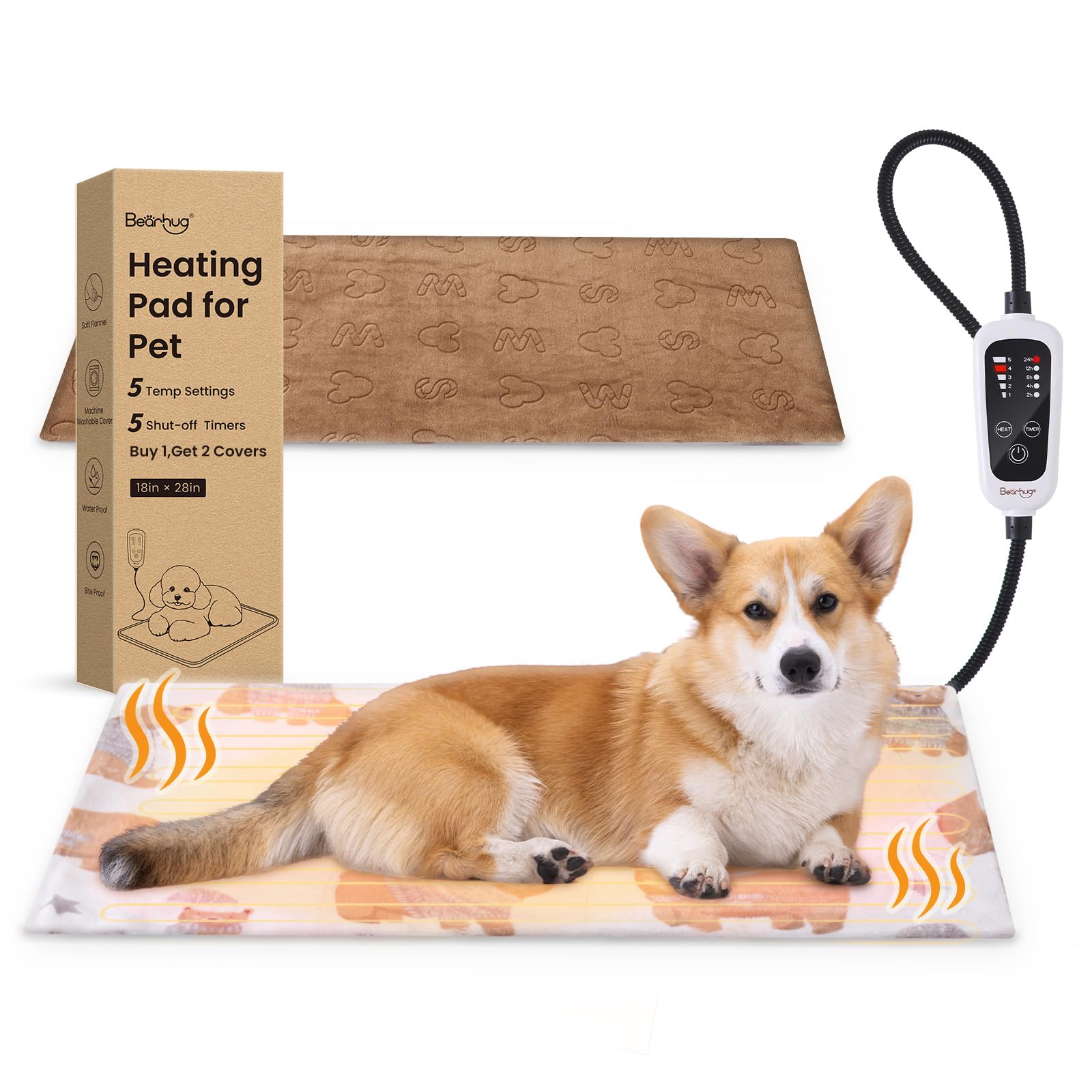 Heated Cat Bed & Dog Heating Pad 28x18