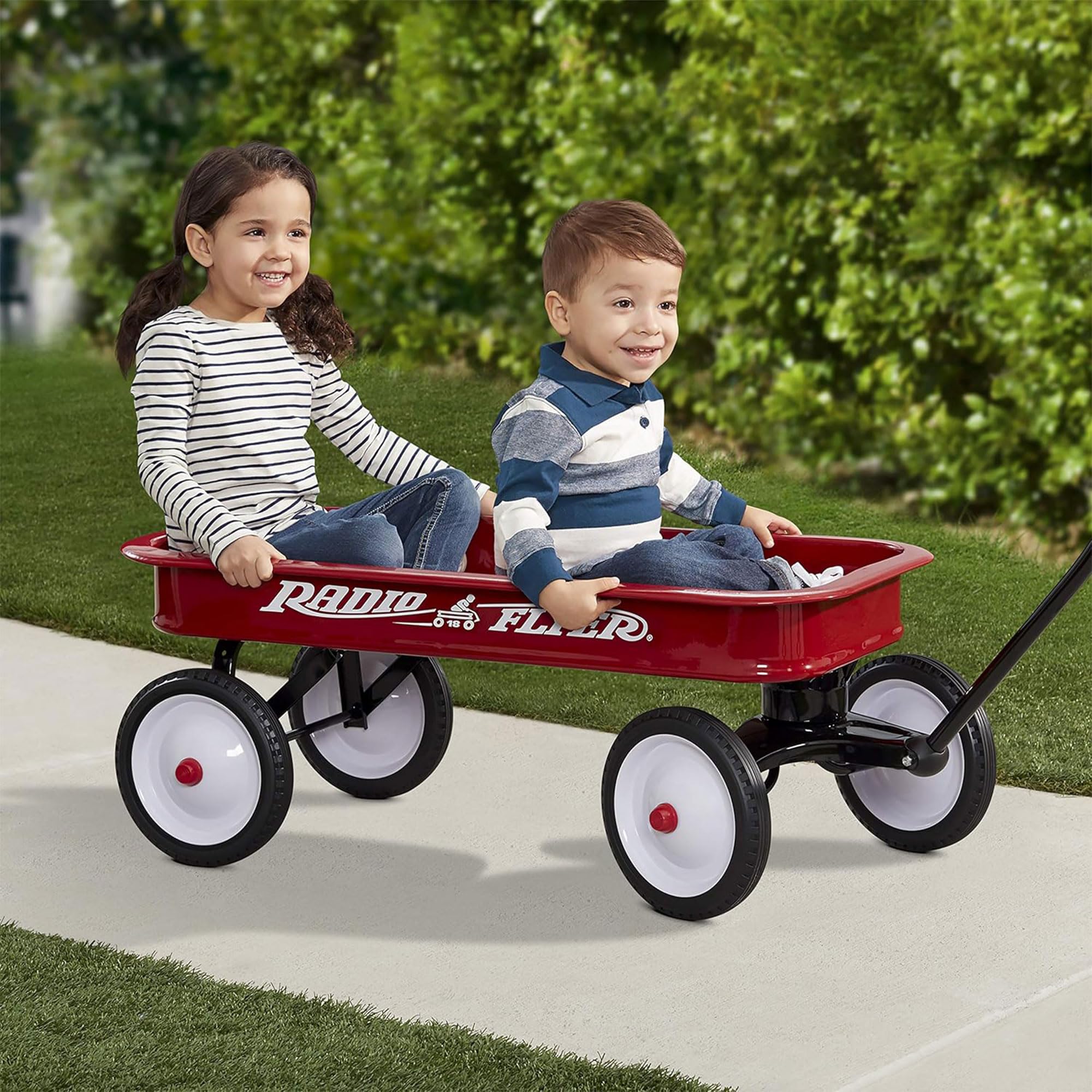 Radio Flyer Classic Red Wagon for Kids - 10 Inch Steel Wheels, Durable & Timeless Design | Perfect for Outdoor Play, Park Trips & Family Adventures