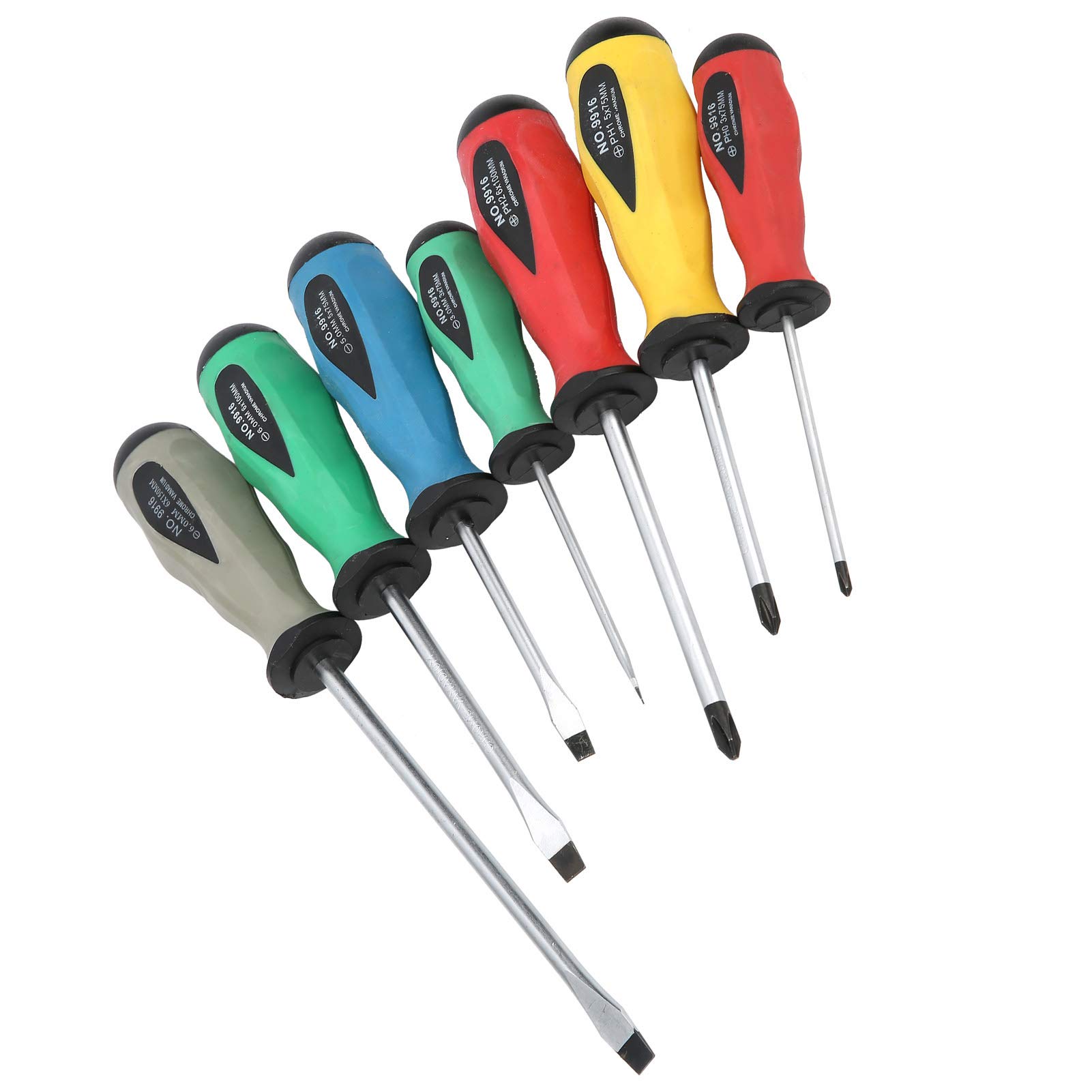 EVTSCAN 7-Piece Alloy Steel Screwdriver Set - Durable Cross Slot Screwdrivers for Home Repair, DIY Projects & Hand Tools - Perfect for Furniture Assembly, Electronics Repair & Household Maintenance