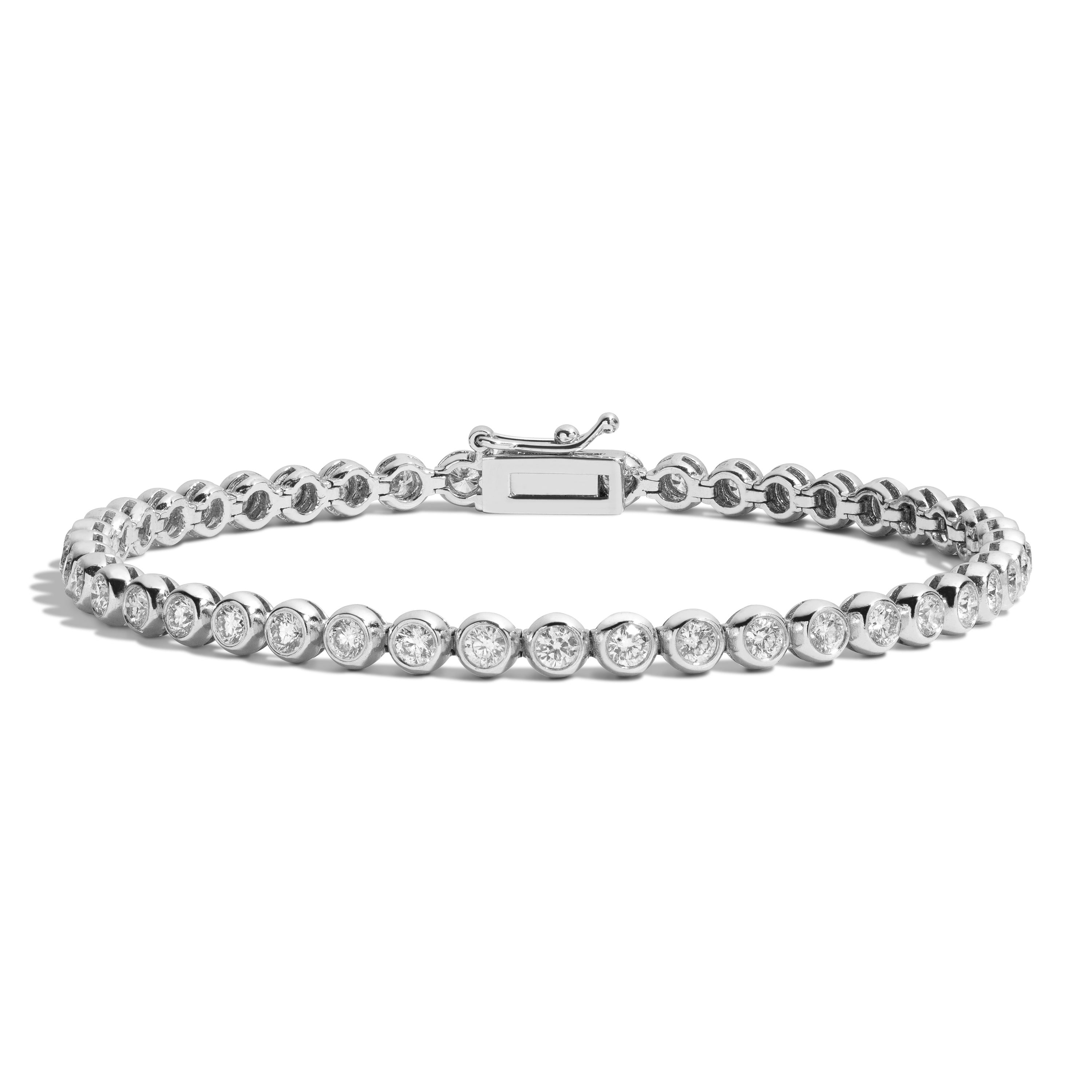 2.5 Carat Diamond Tennis Bracelet for Women - 14K Gold Bezel Set Elegant Jewelry Gift for Anniversary, Wedding & Special Occasions
