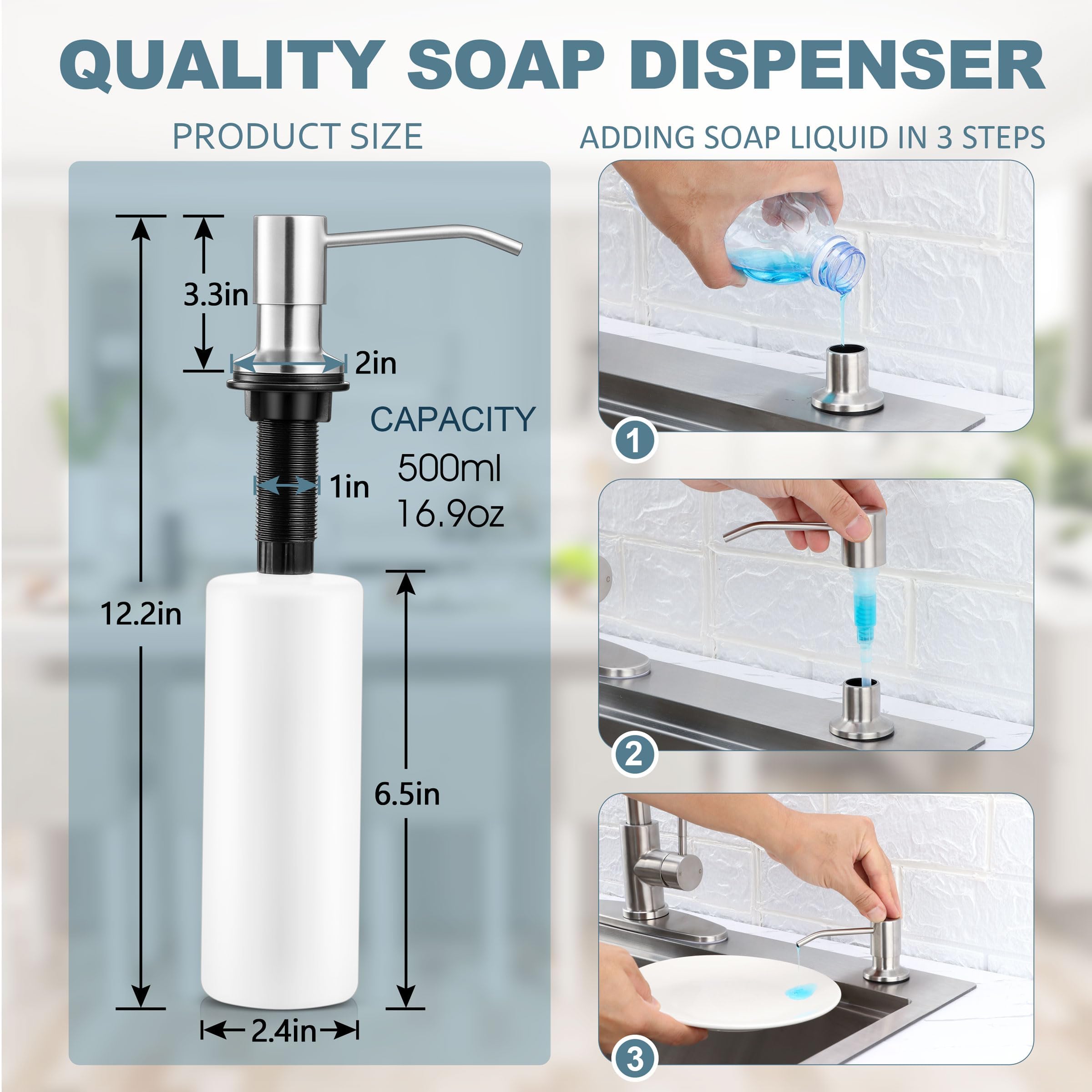 33x22 Inch Drop-In Kitchen Sink - Herogo 10