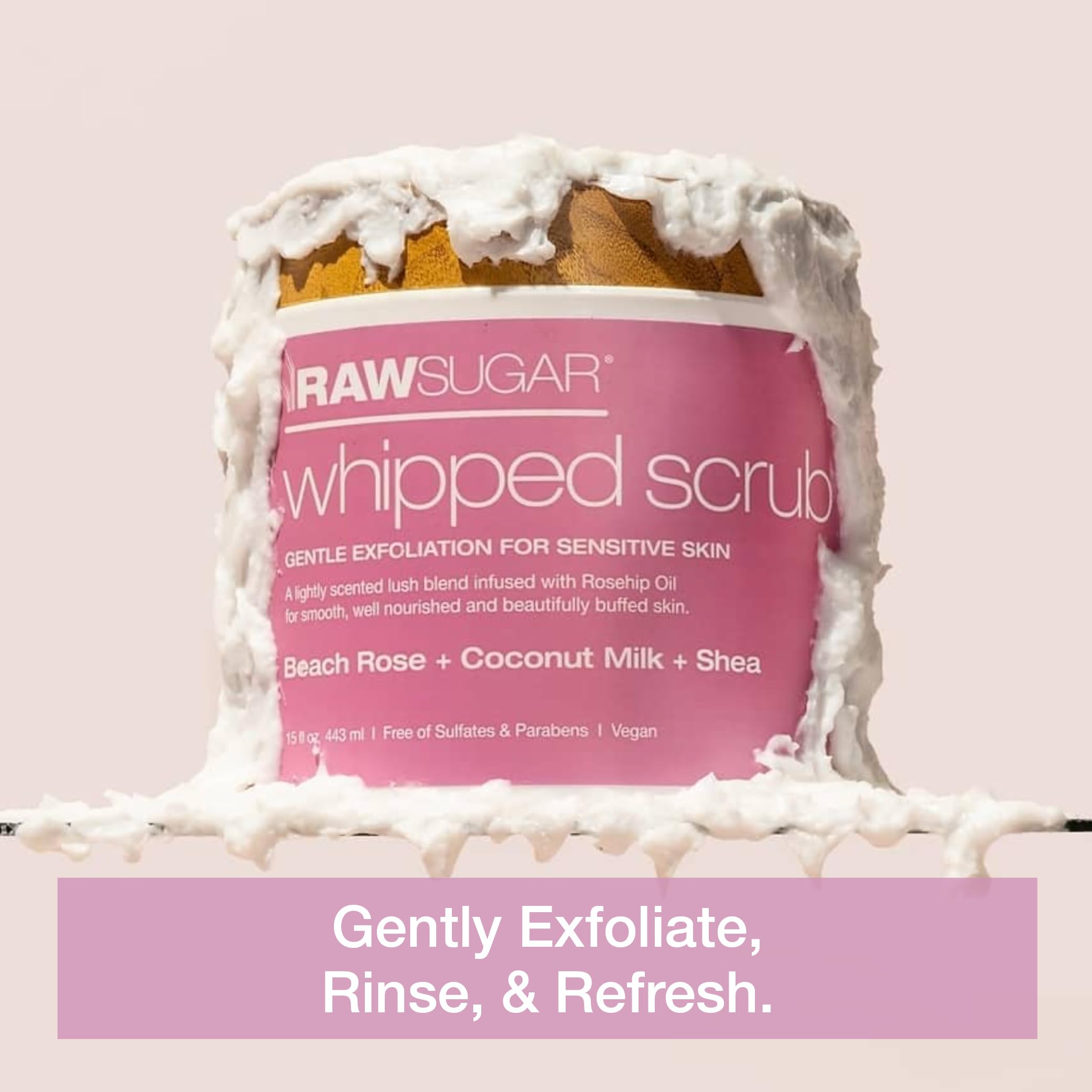 **Raw Sugar Beach Rose & Coconut Milk Shea Body Love Bundle - Sensitive Skin Body Wash, Body Scrub & Deodorant | Sulfate-Free, Paraben-Free, Clean Ingredients | Perfect for Spa Day & Beach Getaways**