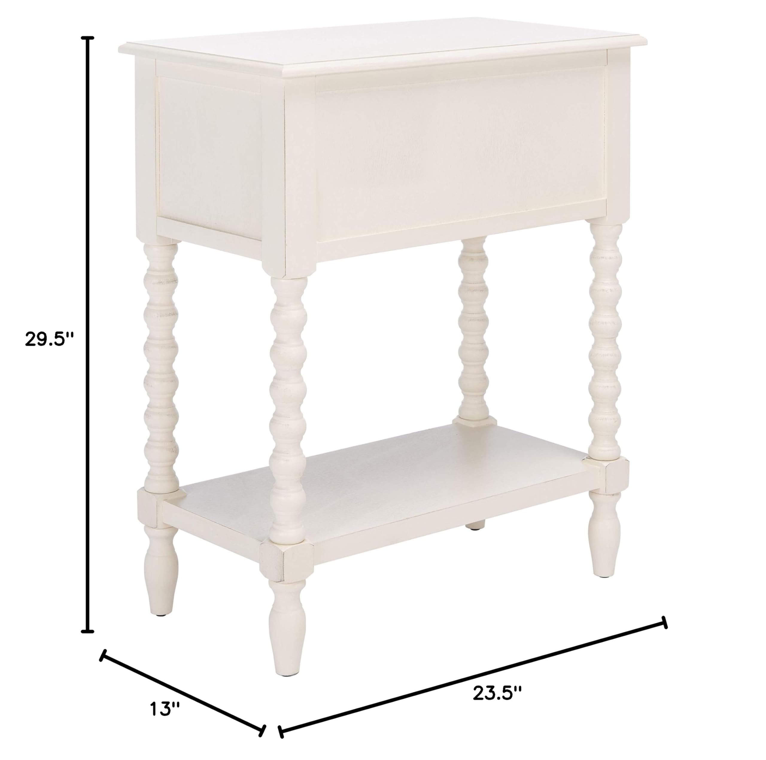 SAFAVIEH Home Collection Athena Distressed White 3-Drawer Console Table - Farmhouse Style Entryway Furniture for Hallway, Living Room & Bedroom Decor
