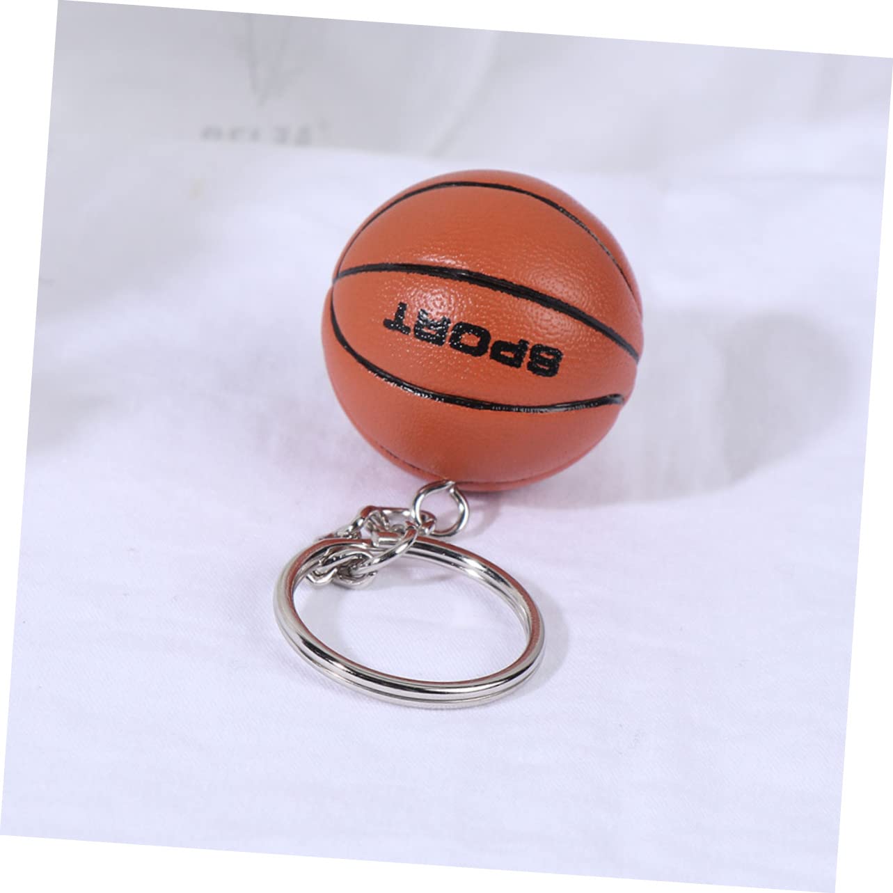 Kisangel 5 Sets Mini Basketball Hoop Keychain - Unique Boys & Girls Basketball Keyring Decor, Hanging Key Ring for Home, Office, or Car (2pcs x 5) - Perfect Gift for Sports Fans & Basketball Lovers