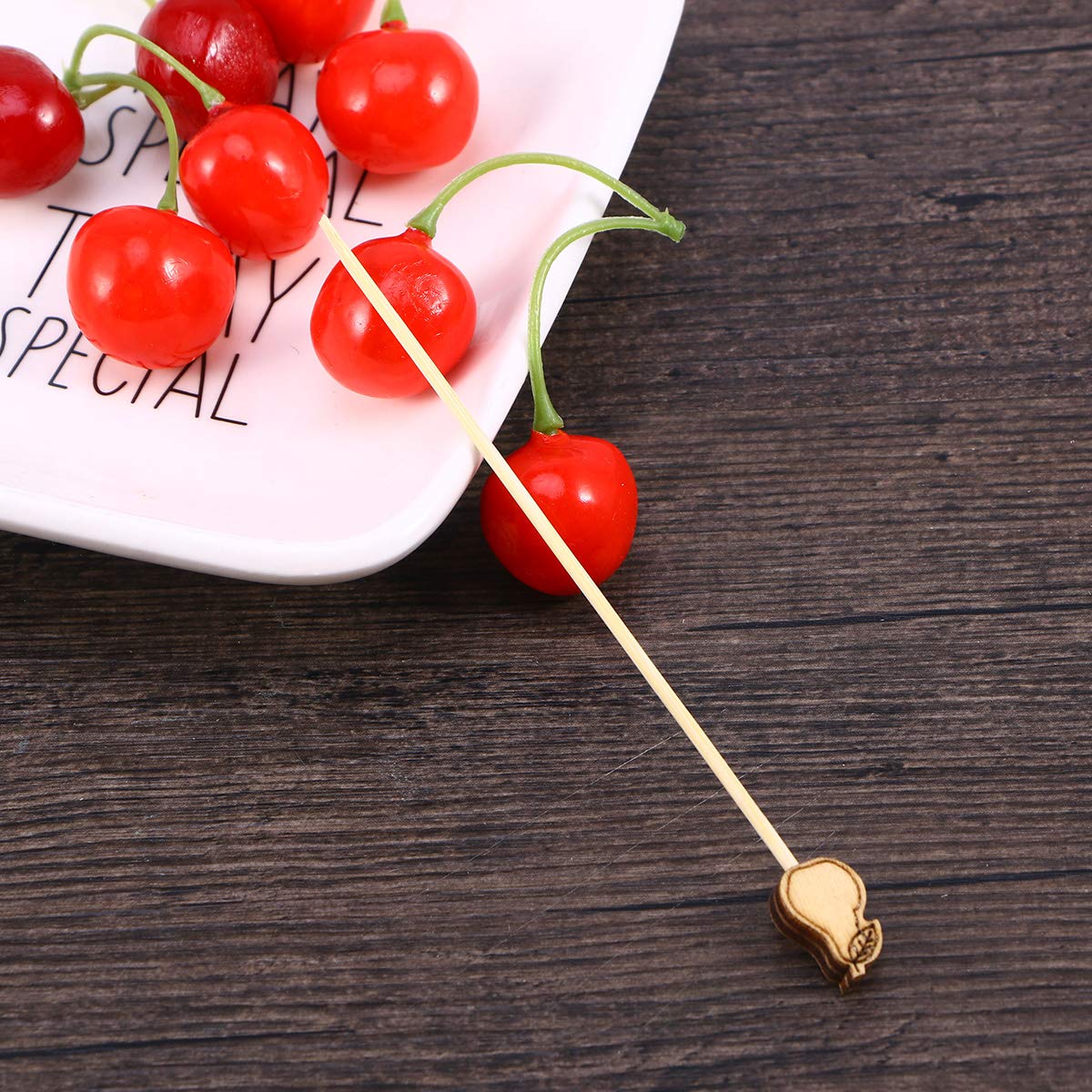 DOITOOL 100-Pack Disposable Wooden Dessert Forks - 12cm Assorted Fruit Picks for Cocktails, Appetizers, Party Supplies & Food Serving | Perfect for Weddings, BBQs, Picnics & Catering Events