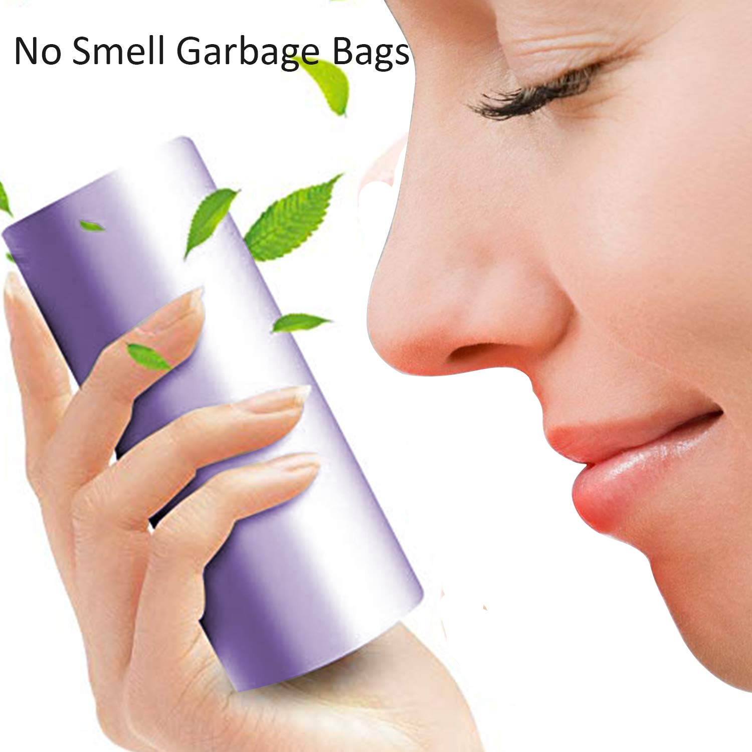 **4 Gallon Small Trash Bags with Handle-Tie – 100 Count (5 Pack) – Purple Waste Bags for Bathroom, Kitchen, Office, Bedroom & Picnic – Perfect for Small Bins & Travel**