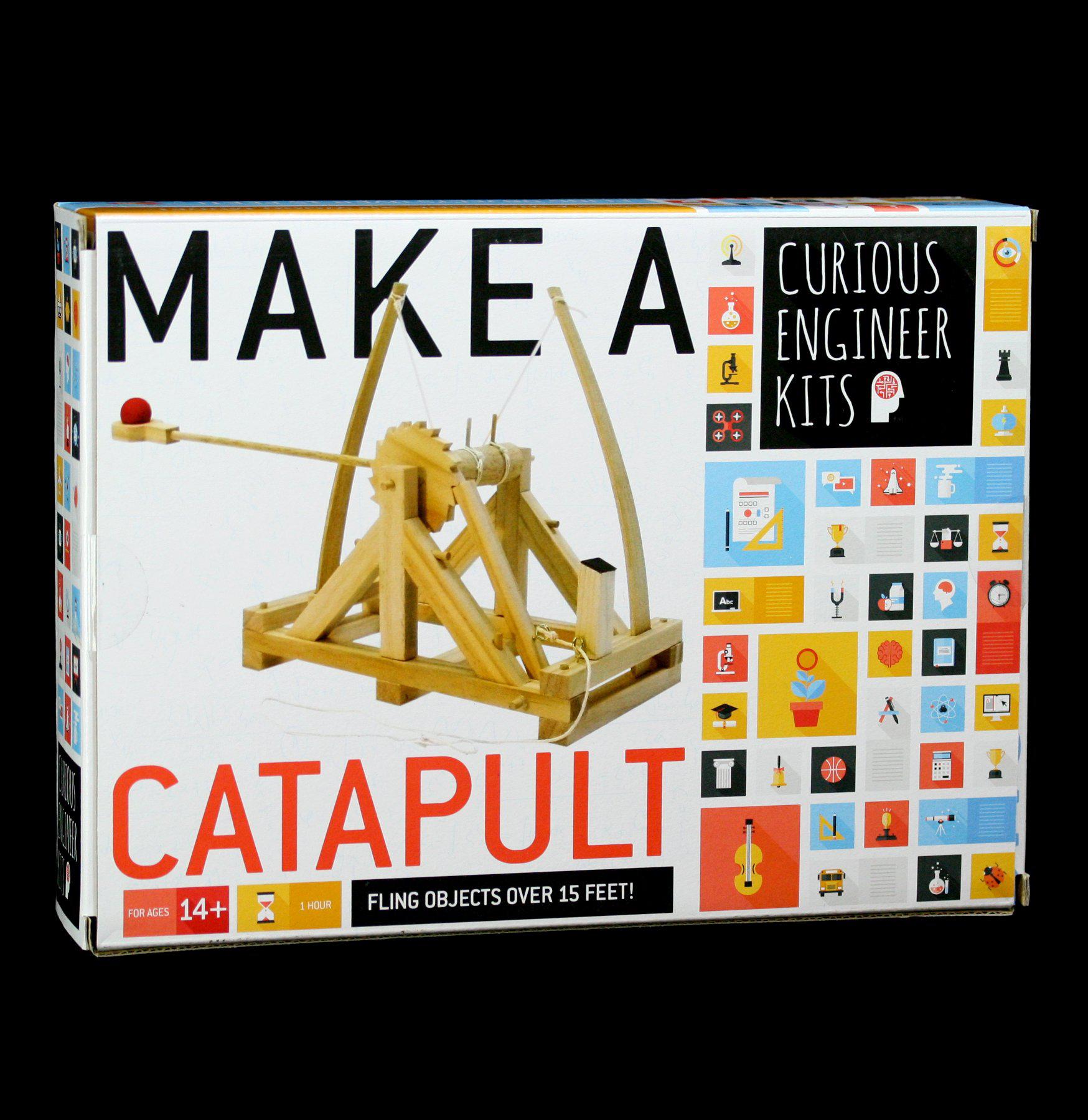 Curious Engineer: Wooden Catapult Kit for Kids - STEM Learning Toy for Science Experiments & Outdoor Fun