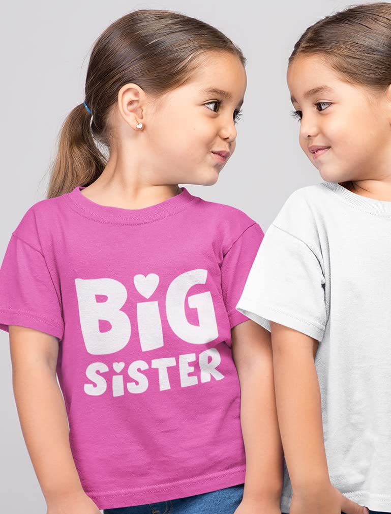 Big Sister Shirt | Baby Announcement & Sibling Reveal Toddler T-Shirt for Girls | Perfect for Gender Reveal Parties & Newborn Photo Shoots